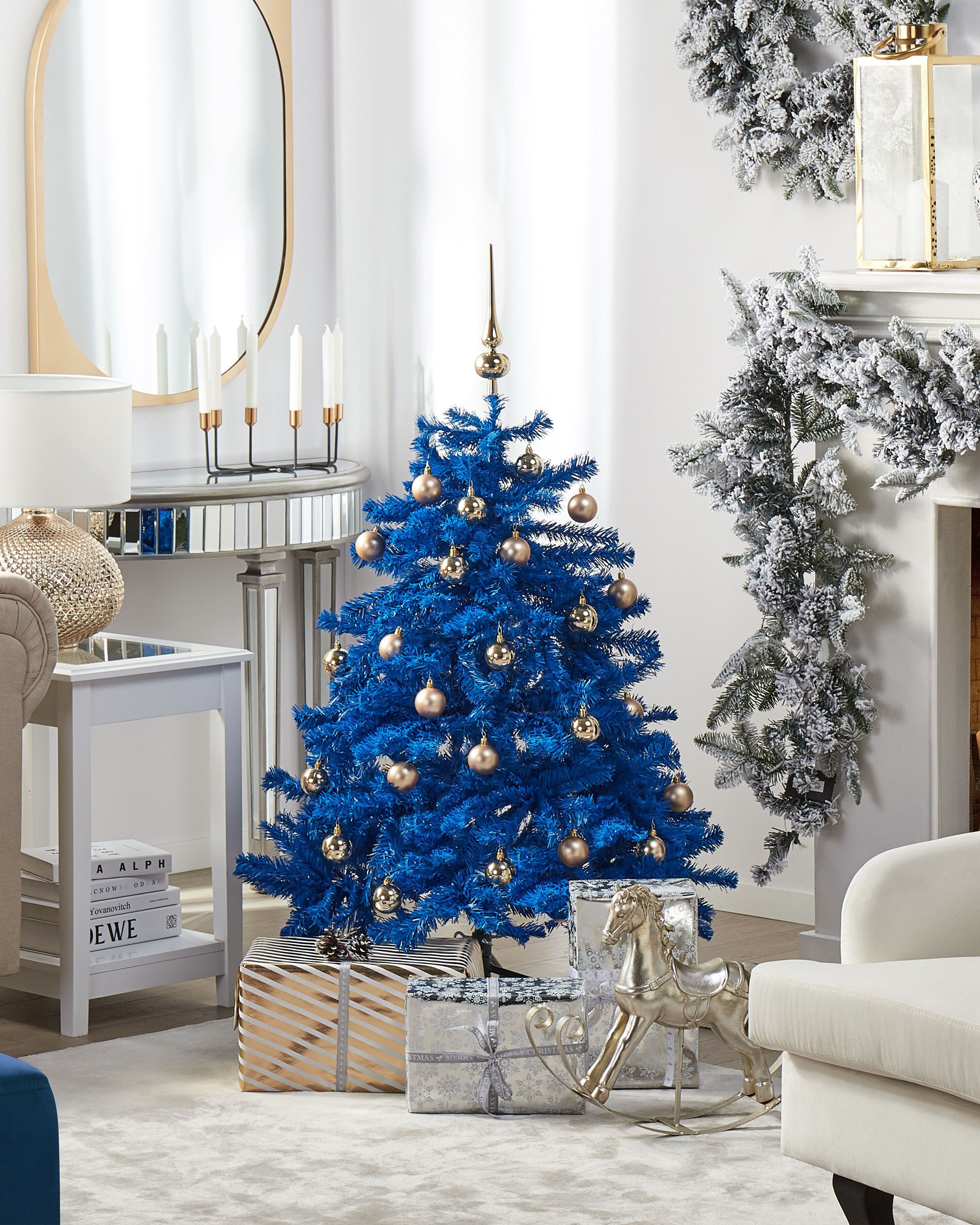 Artificial Christmas Tree FARNHAM 120 cm Blue