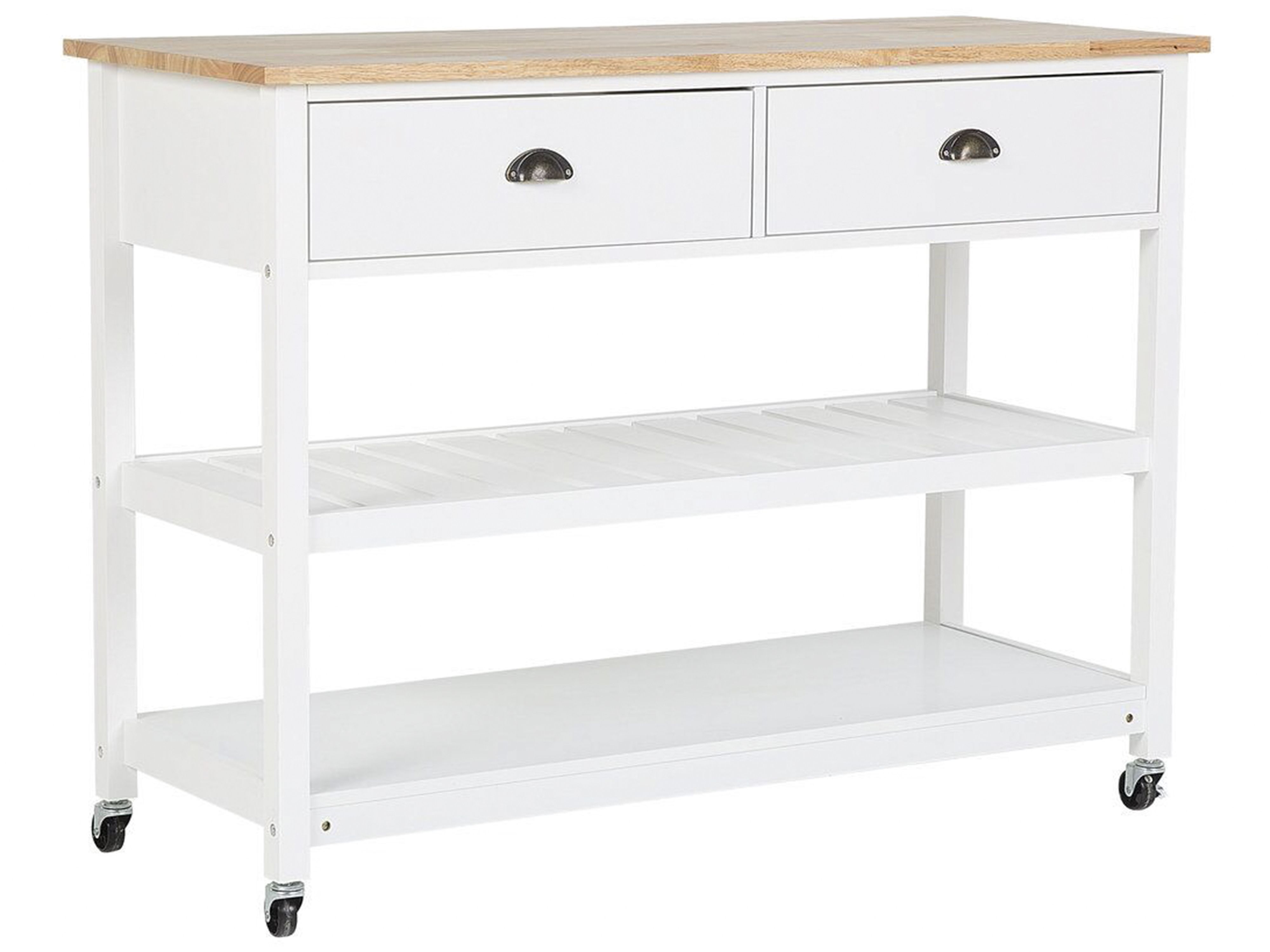 Kitchen Trolley NAVARINO Wood White
