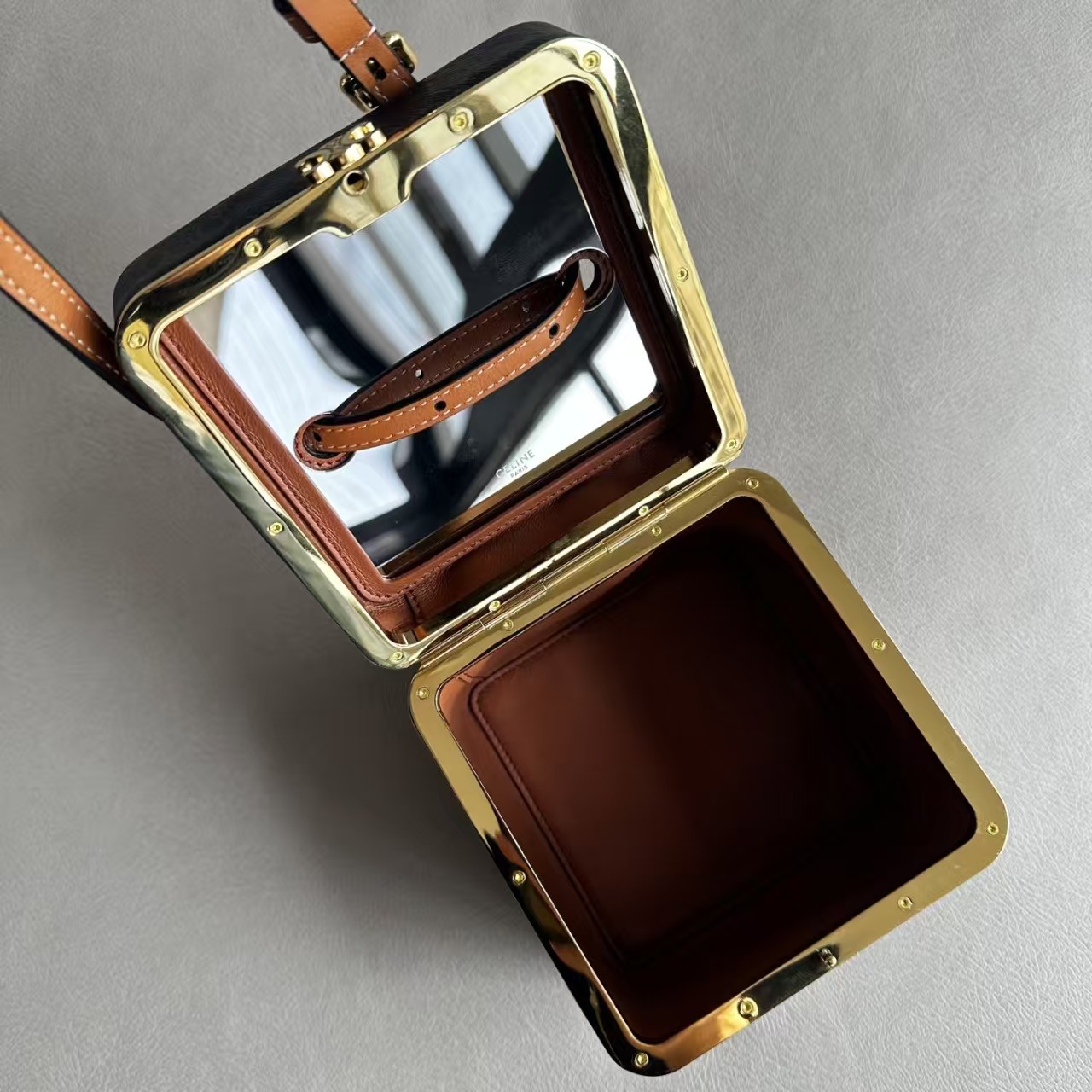 CELINE TRIOMPHE FRAME Box Bag1:1High-quality replica