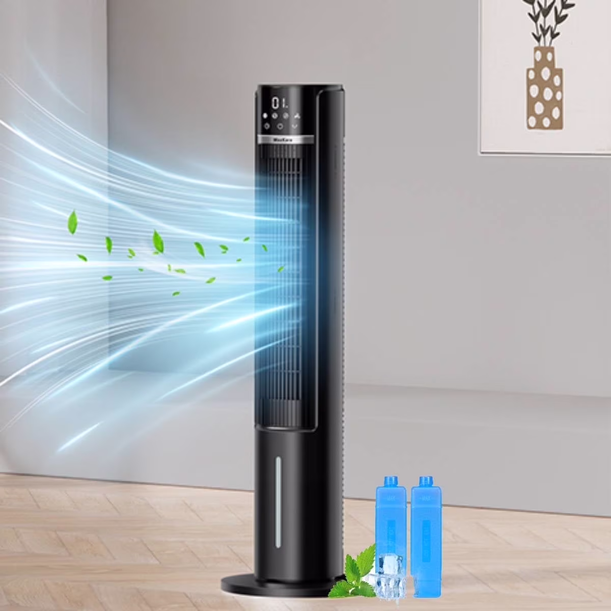 MaxKare 3-in-1 Tower Fan, Air Cooler with FCC & ETL, Humidifier for Office & Bedroom, 40'' High, White - Image 3