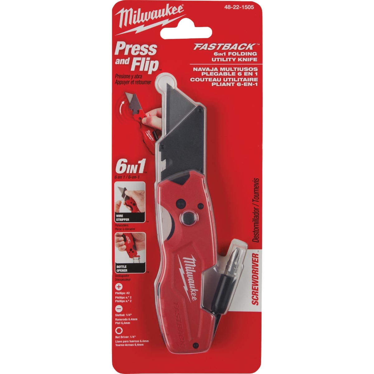 Milwaukee FASTBACK 6 in 1 Folding Utility Knife