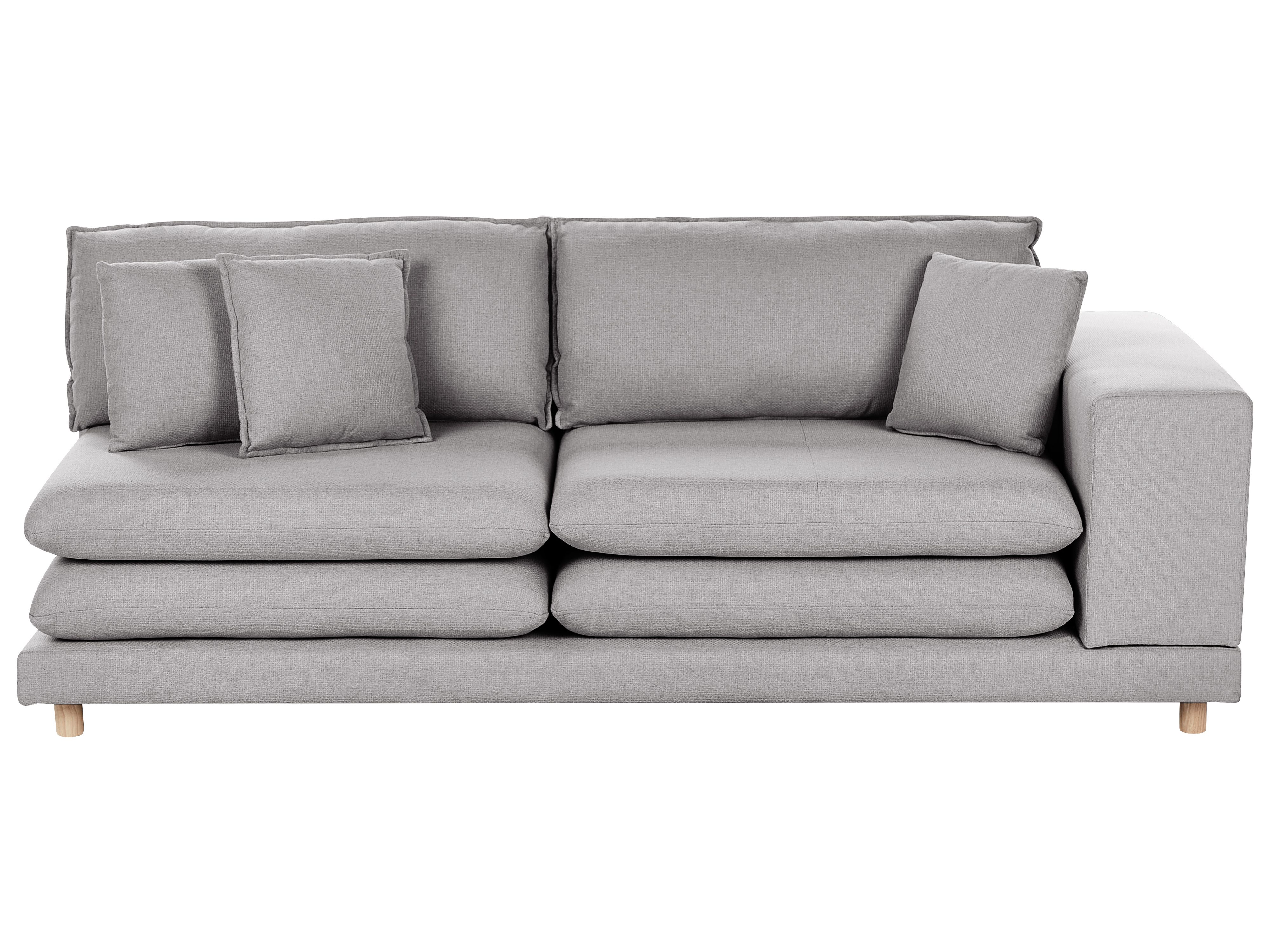 Sofa 2 Seater HEDEN Fabric Grey with Cushion