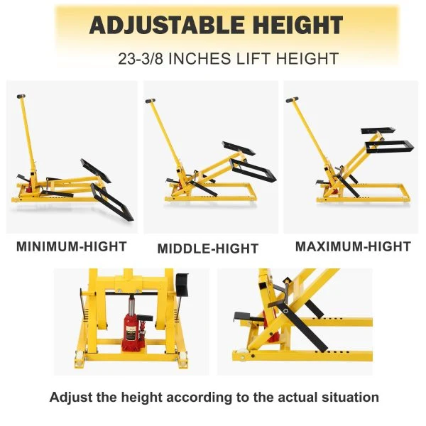 Lawn Mower Lift With Hydraulic Jack, 26 Inches, 500 LBS, Solid Steel - PHO_13L5VR2X2L - Image 2 Lawn Mower Lift With Hydraulic Jack, 26 Inches, 500 LBS, Solid Steel - PHO_13L5VR2X2L - Image 2