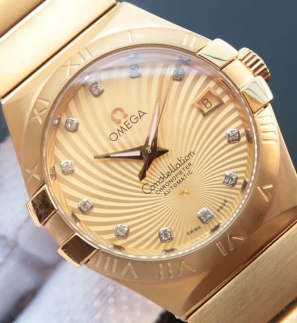 Replica Omega V6 Constellation 123.20.35 YG Case Yellow Dial - Top club