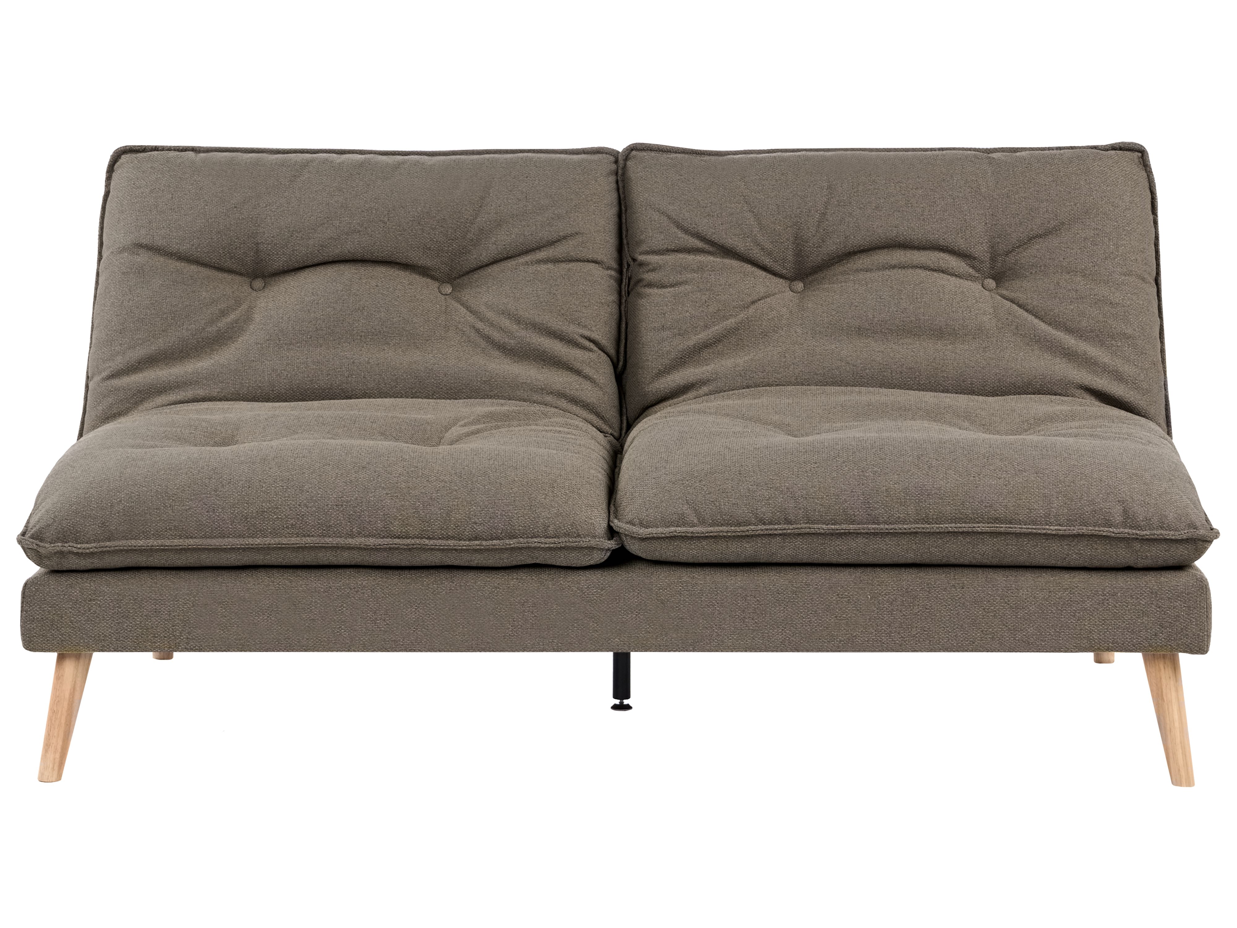 Sofa Bed 3 Seater YILA Fabric Brown
