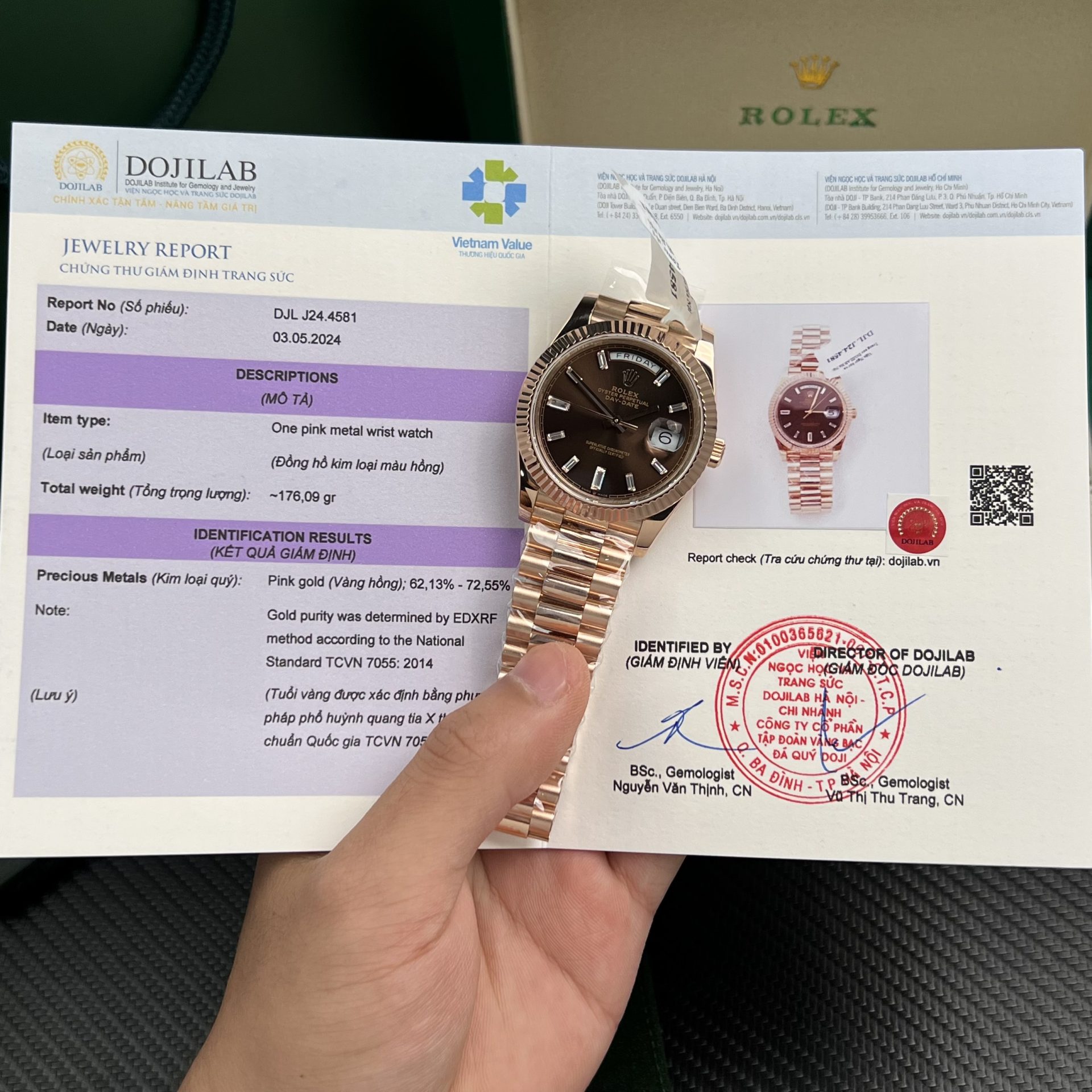 Rolex Best Replica Watch Day-Date Gold Wrapped Chocolate Dial Weight 177gram GM Factory 40mm - Elite Watch Atelier