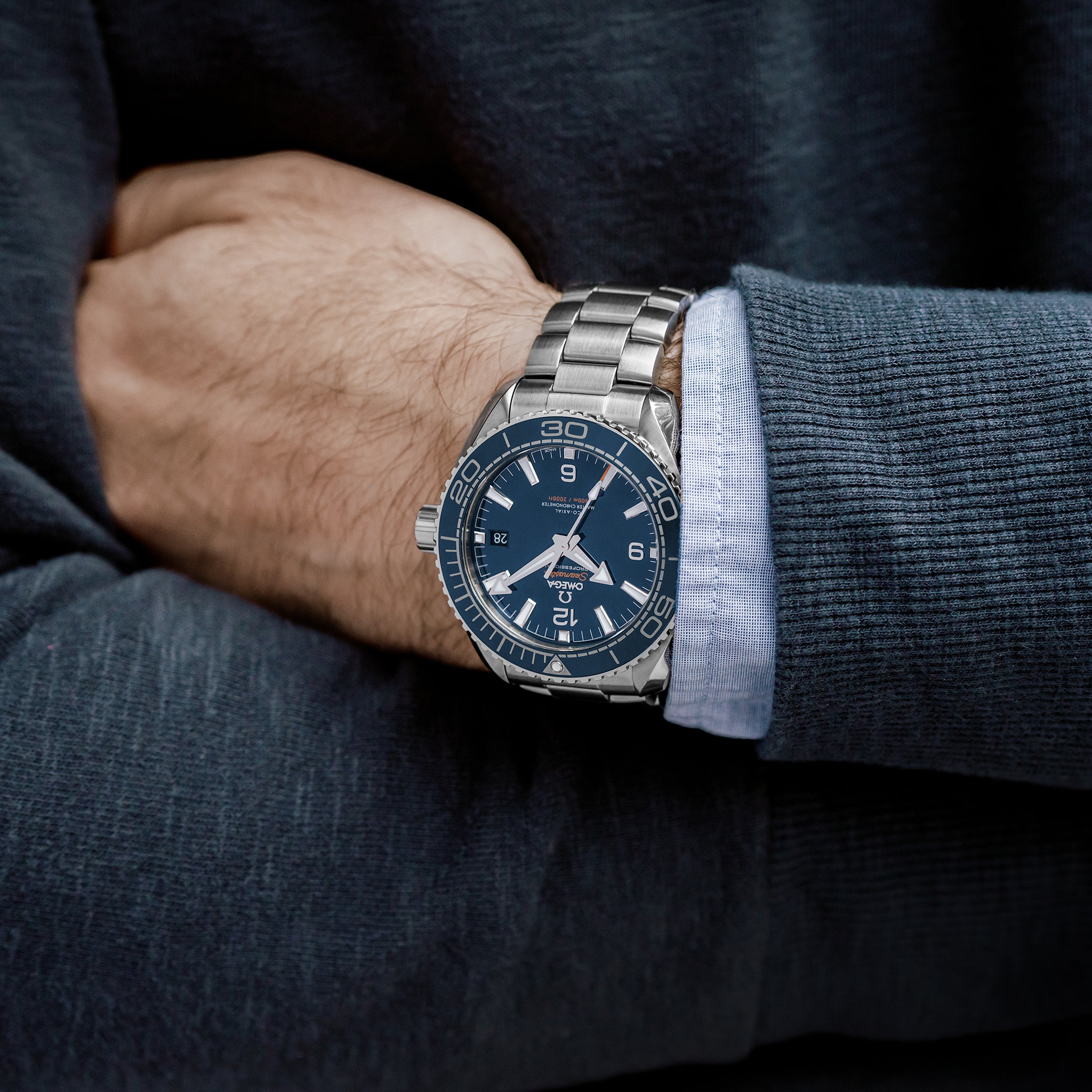 Seamaster Planet Ocean 600M Co-Axial Master Chronometer 43.5mm Blue Dial On Bracelet(1:1 replica) - Elite Watch Atelier