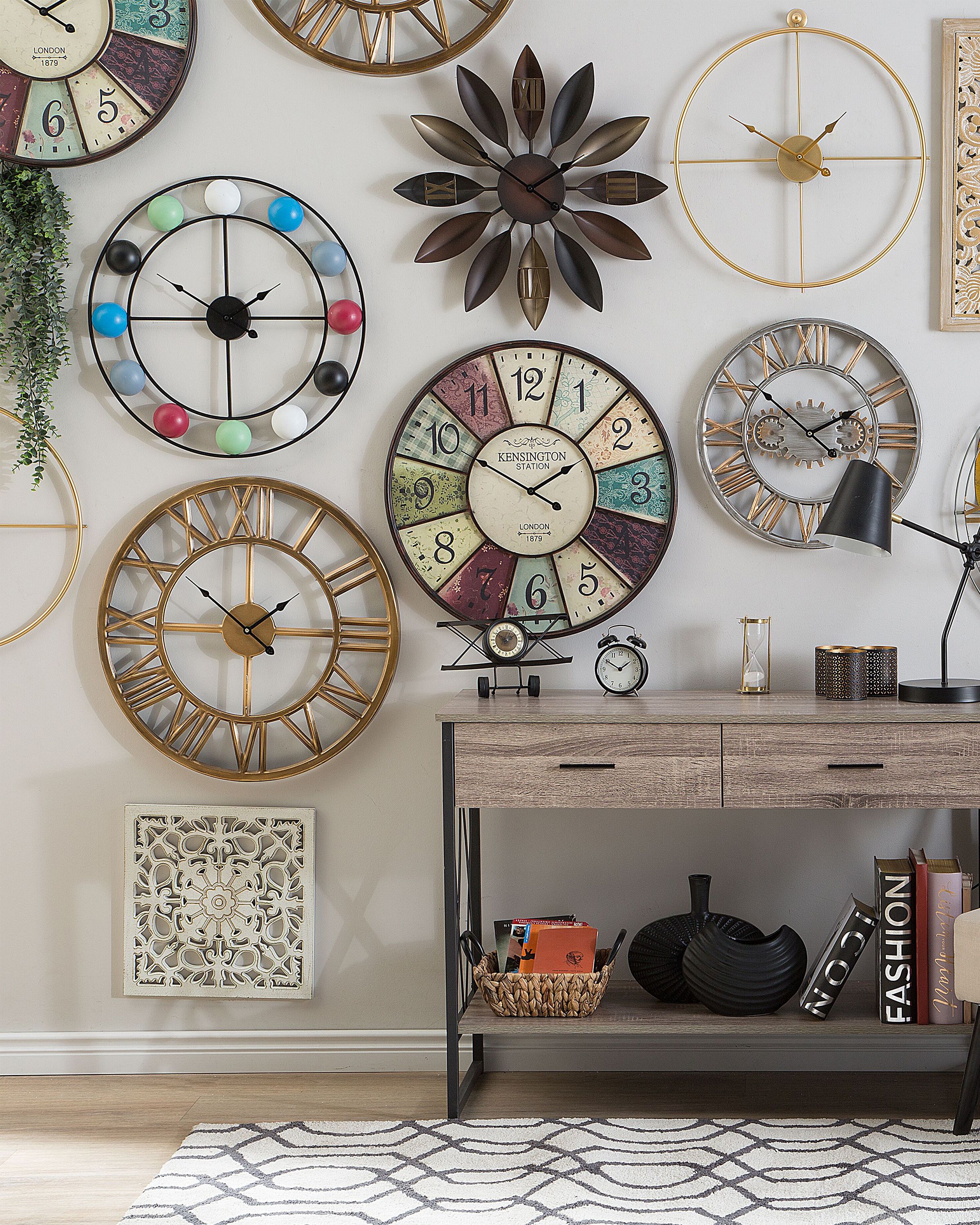 Wall Clock NOTTWIL 61 cm Metal Gold