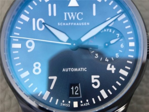 Replica IWC Big Pilot Real PR IW502003 Real Ceramic BOUTIQUE RODEO DRIVE ZF V2 Calfskin Strap A51111 - Top club