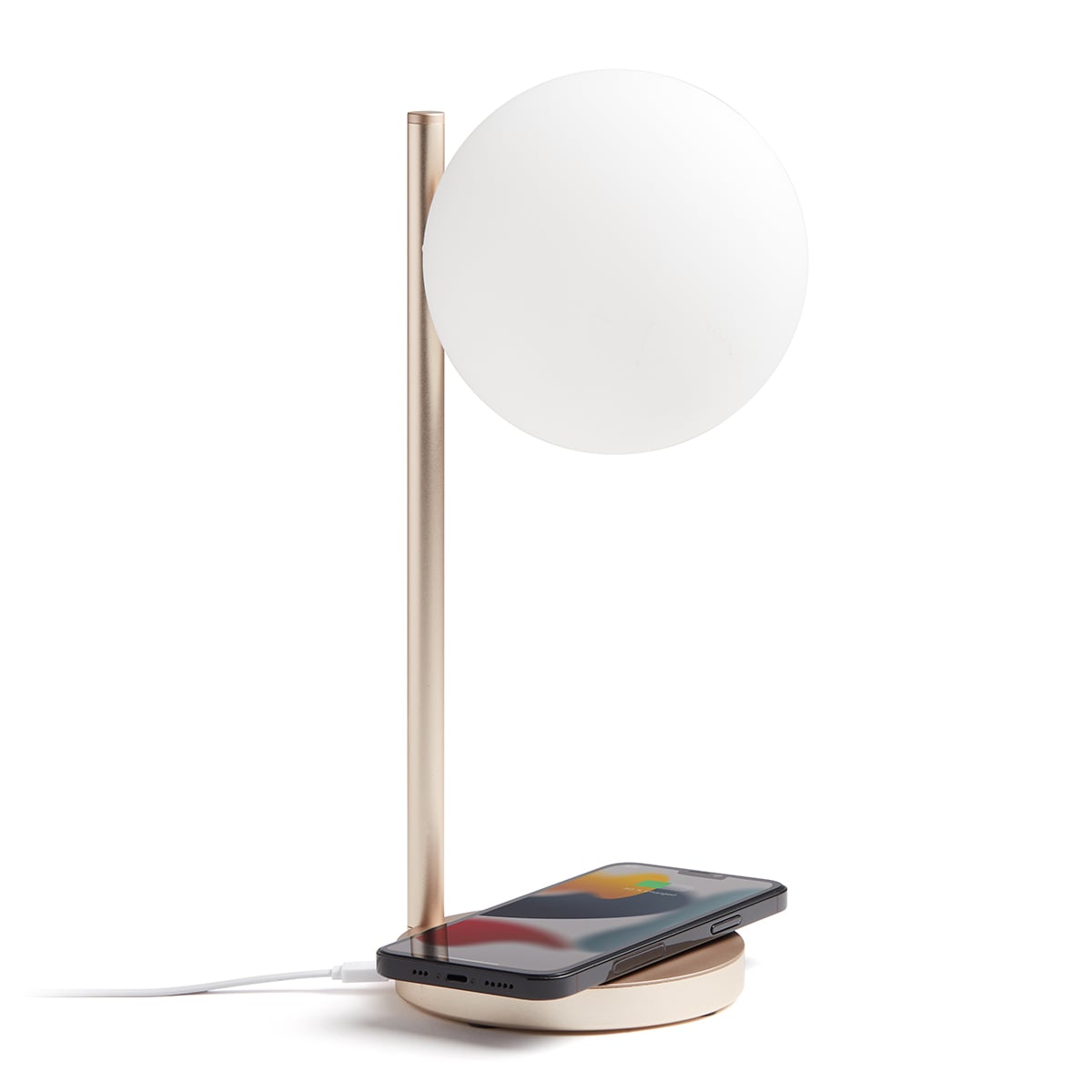 Lampka nocna BUBBLE z ładowarką indukcyjną 12x21,4 cm