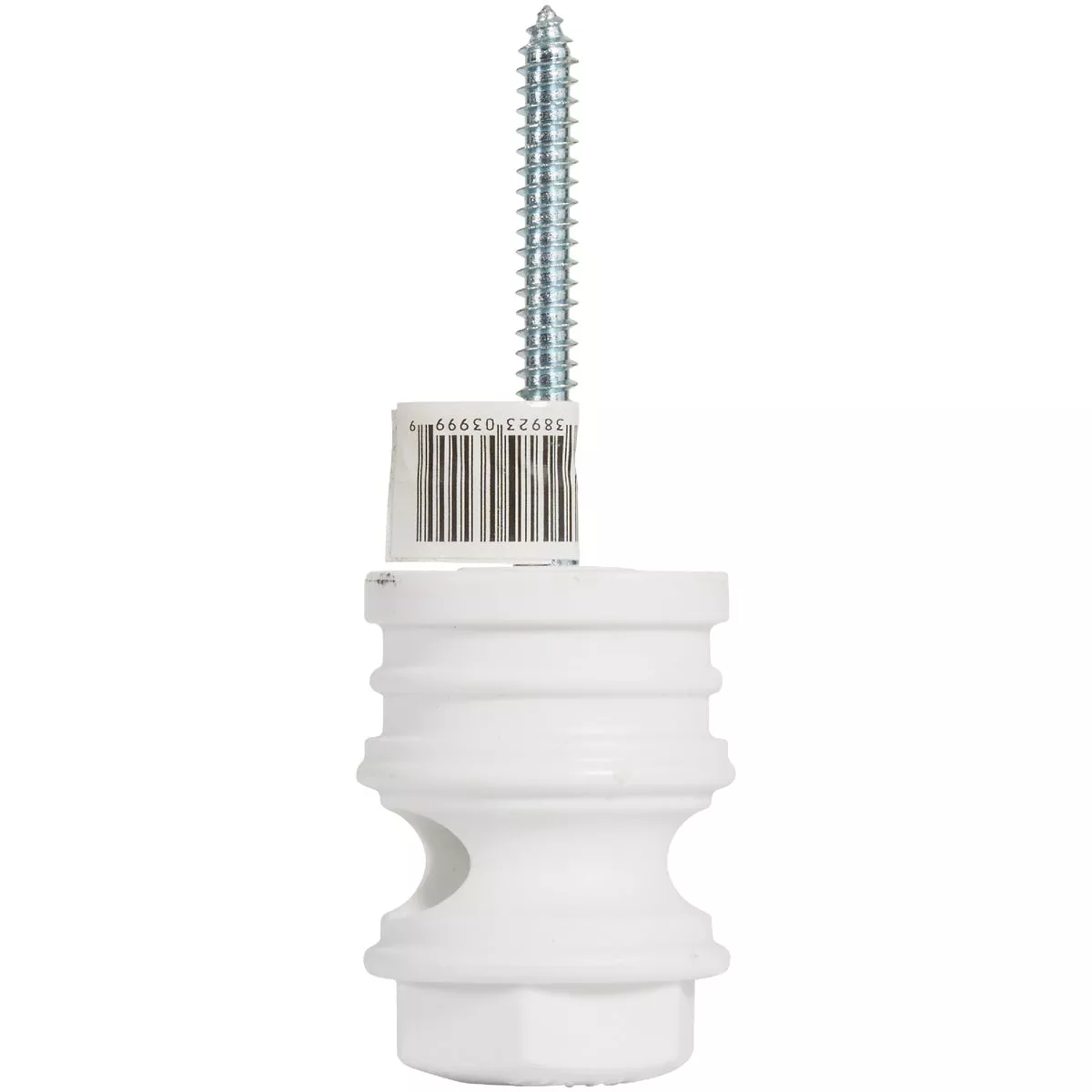 Dare Screw-On White Polyethylene Hex Head Electric Fence Insulator