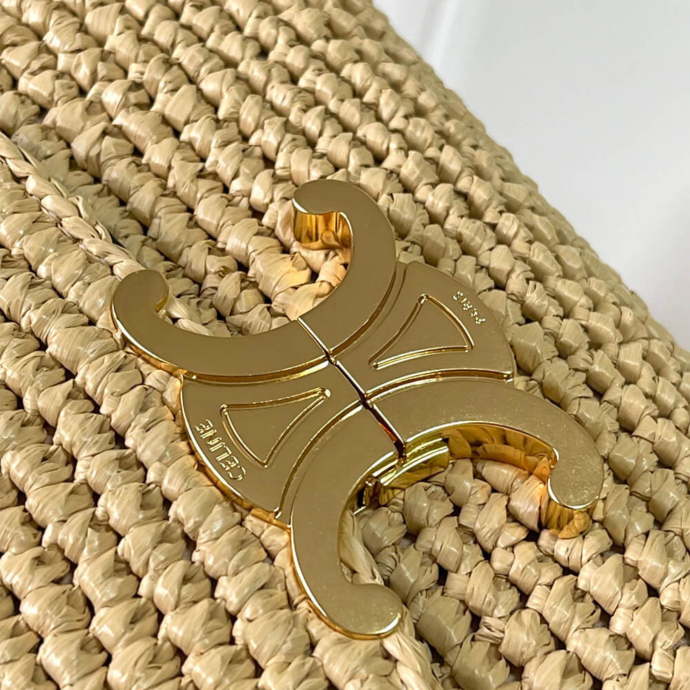 CELINE TEEN NINO BAG IN Raffia and calfskin(HIGH-END GRADE)1:1High-quality replica
