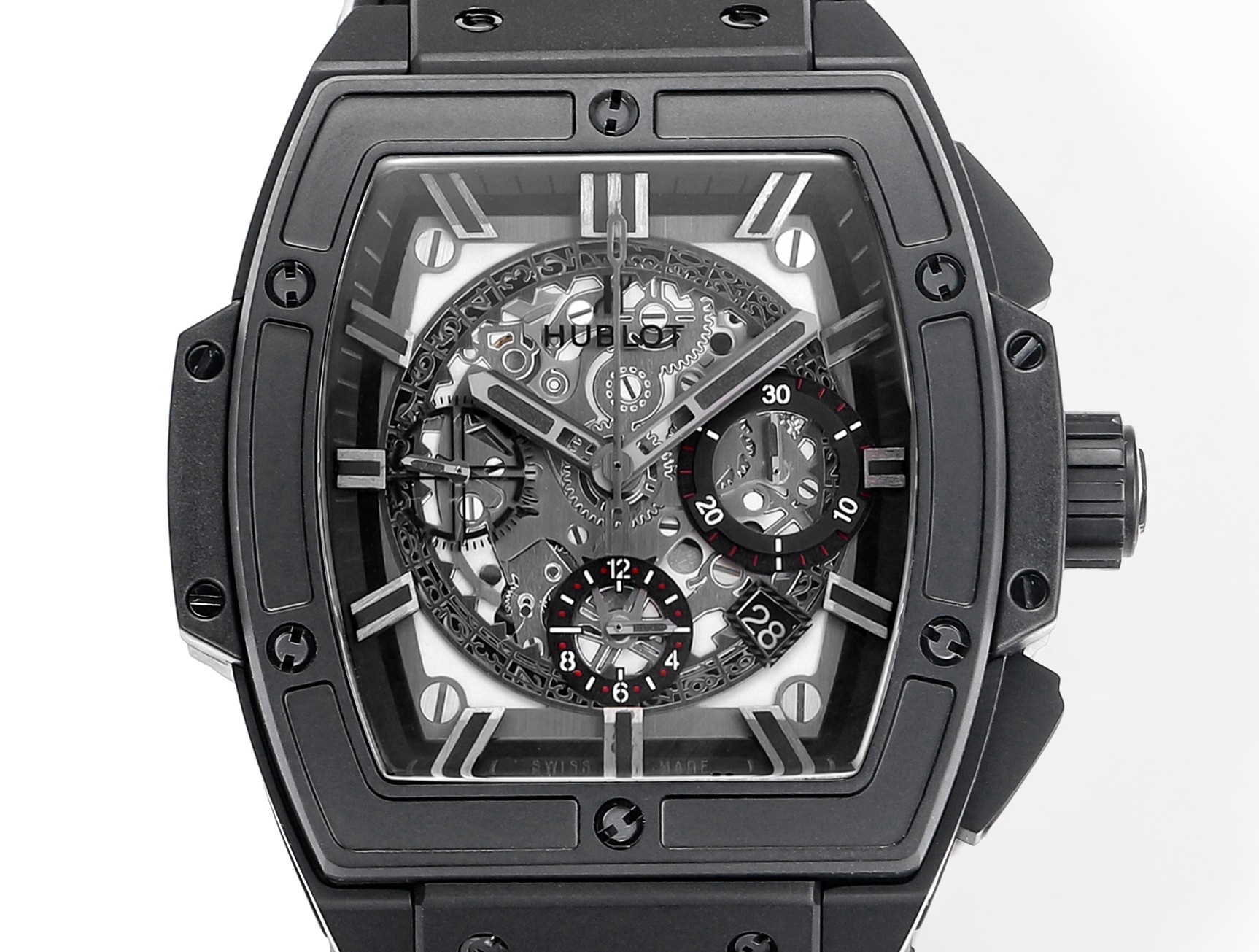 Hublot SPIRIT OF BIG BANG Chronograph, 45 mm Textured rubber strap(1:1 replica) - Elite Watch Atelier