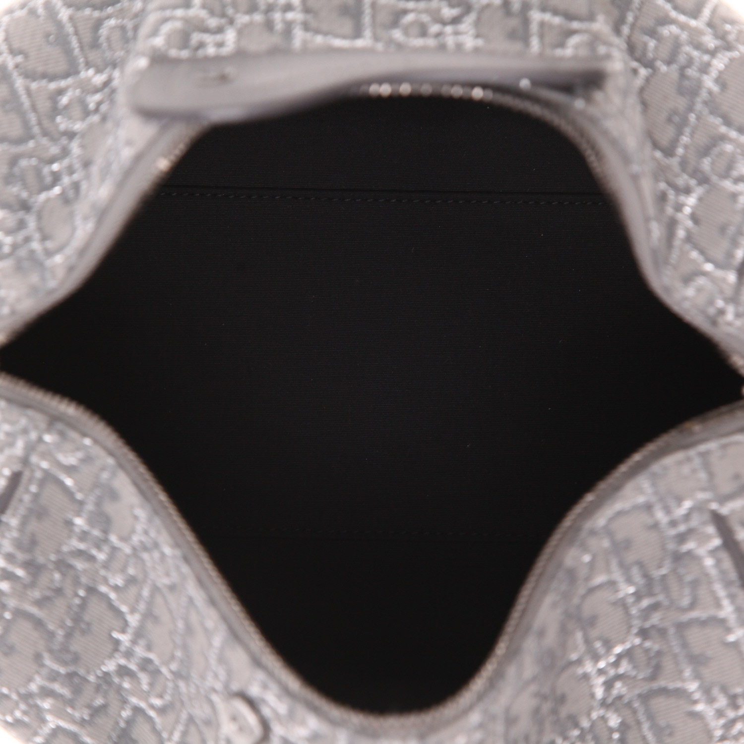 Dior Lingot 26 shoulder bag in grey monogram canvas Oblique and grey leather1:1High-quality replica
