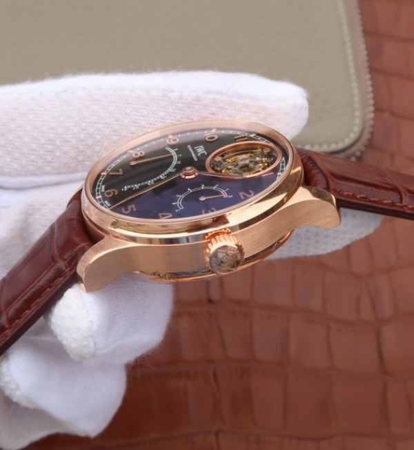 Replica IWC AZ Portuguese Tourbillon IW5046 RG Black Dial - Top club