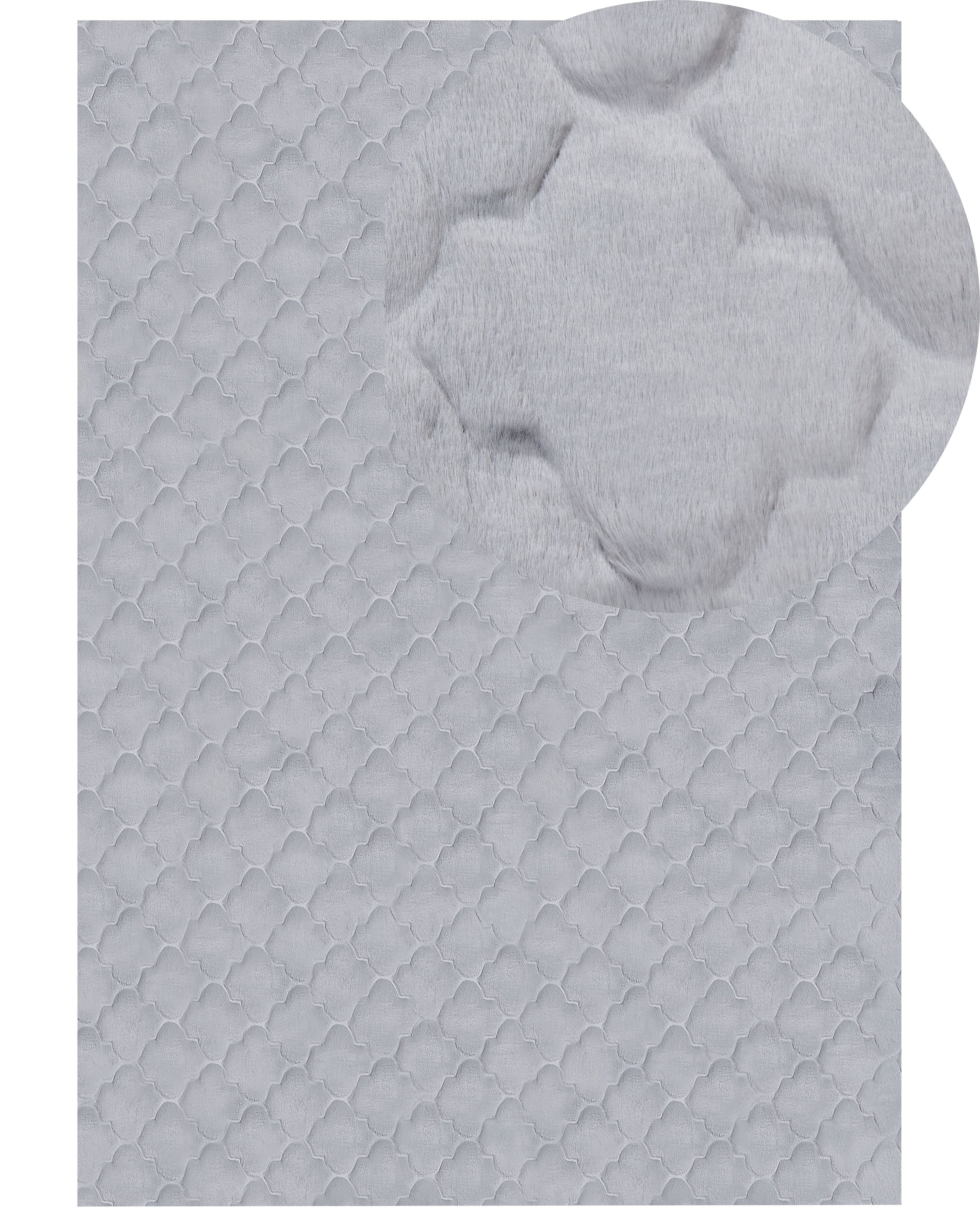 Faux Fur Rug GHARO Grey 160 x 230 cm