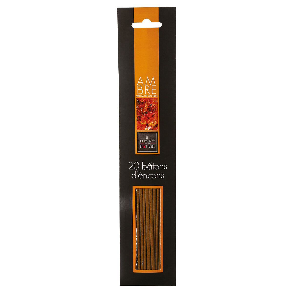 Set of 20 incense sticks Amber, H.25 cm