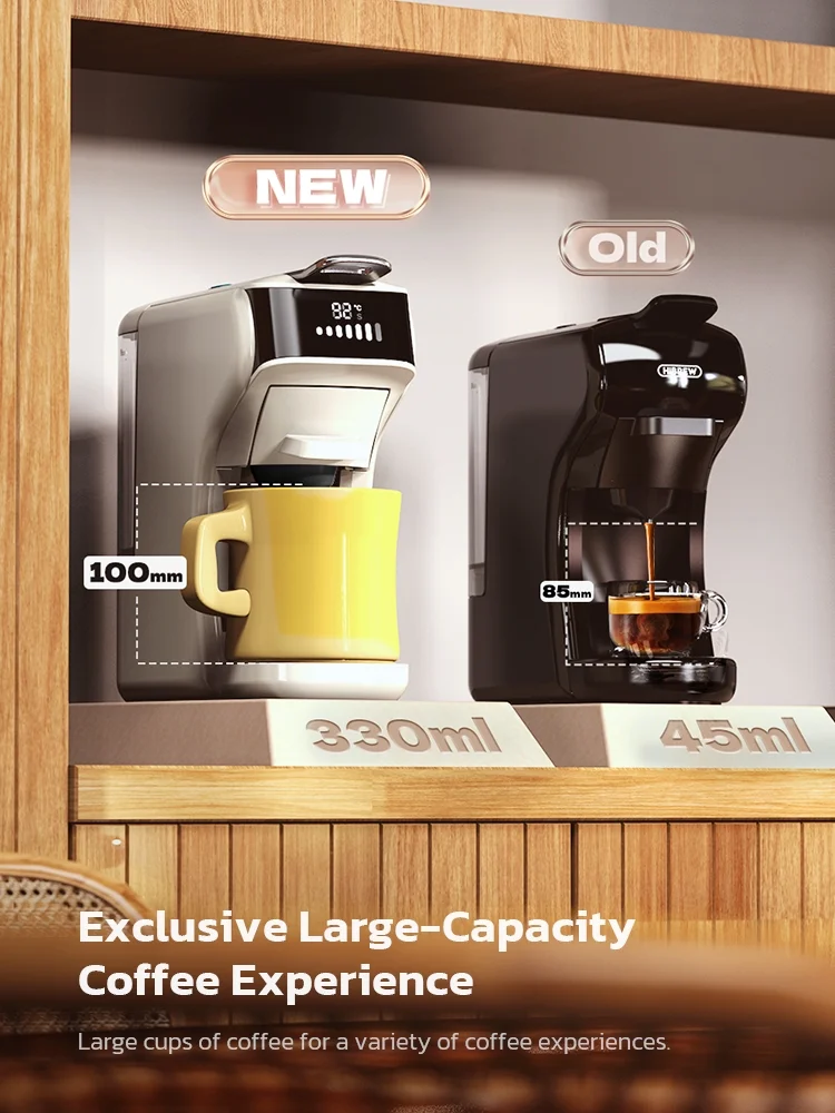 HiBREW 6in1 Pods Coffee Machine Multiple Espresso Cafetera Cappuccino Coffee Maker H1B Beige - Image 22