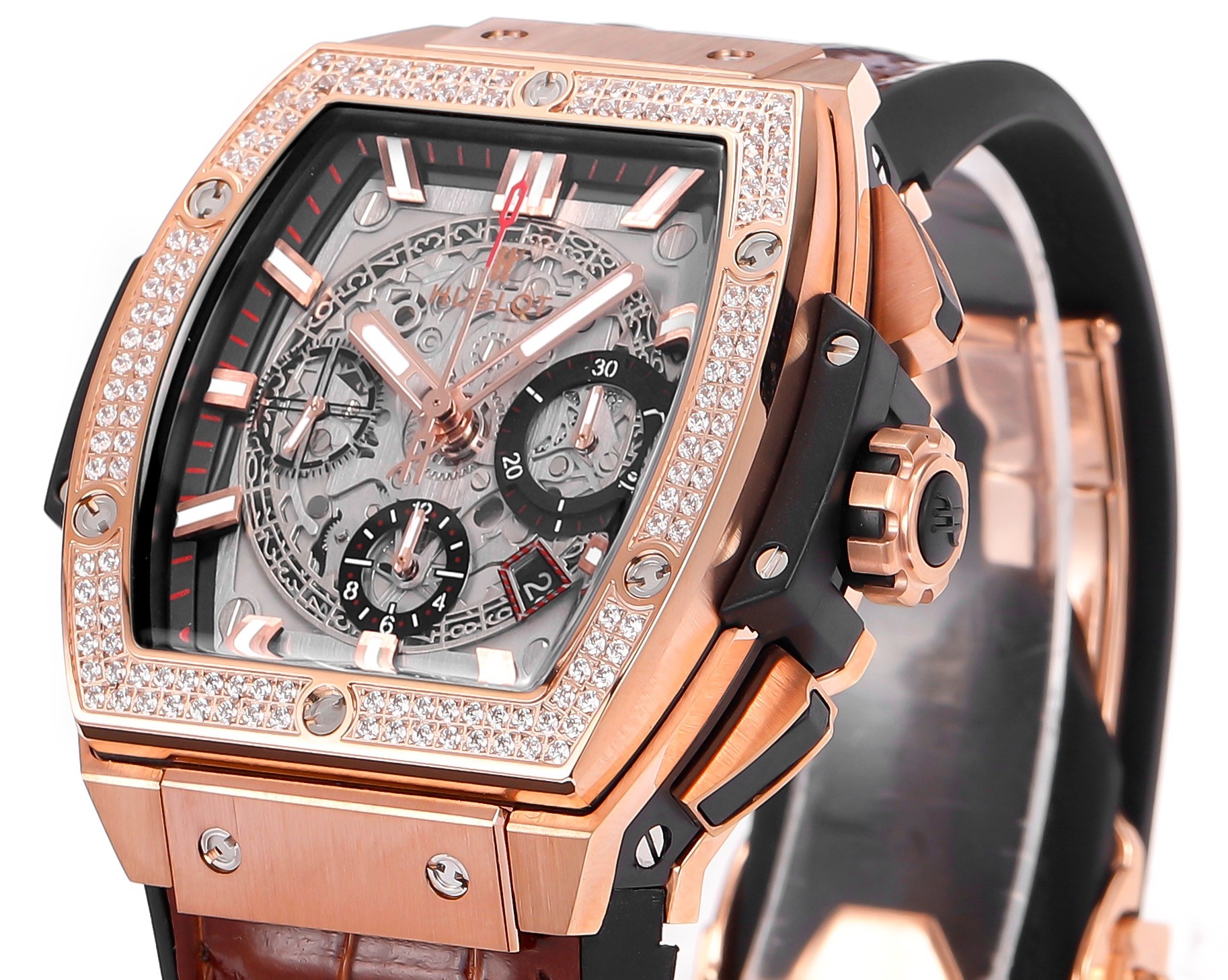 Hublot SPIRIT OF BIG BANG Chronograph, 45 mm Textured rubber strap(1:1 replica) - Top club