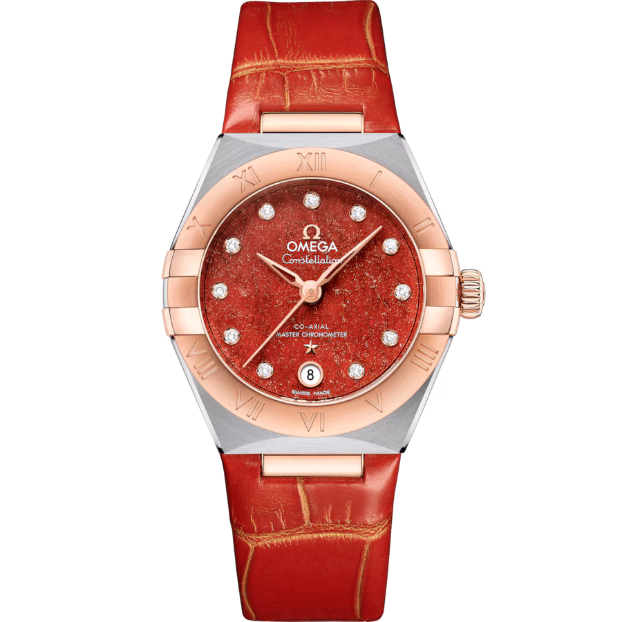 Constellation 29 mm, steel ? Sedna? gold on leather strap(1:1 replica) - Top club