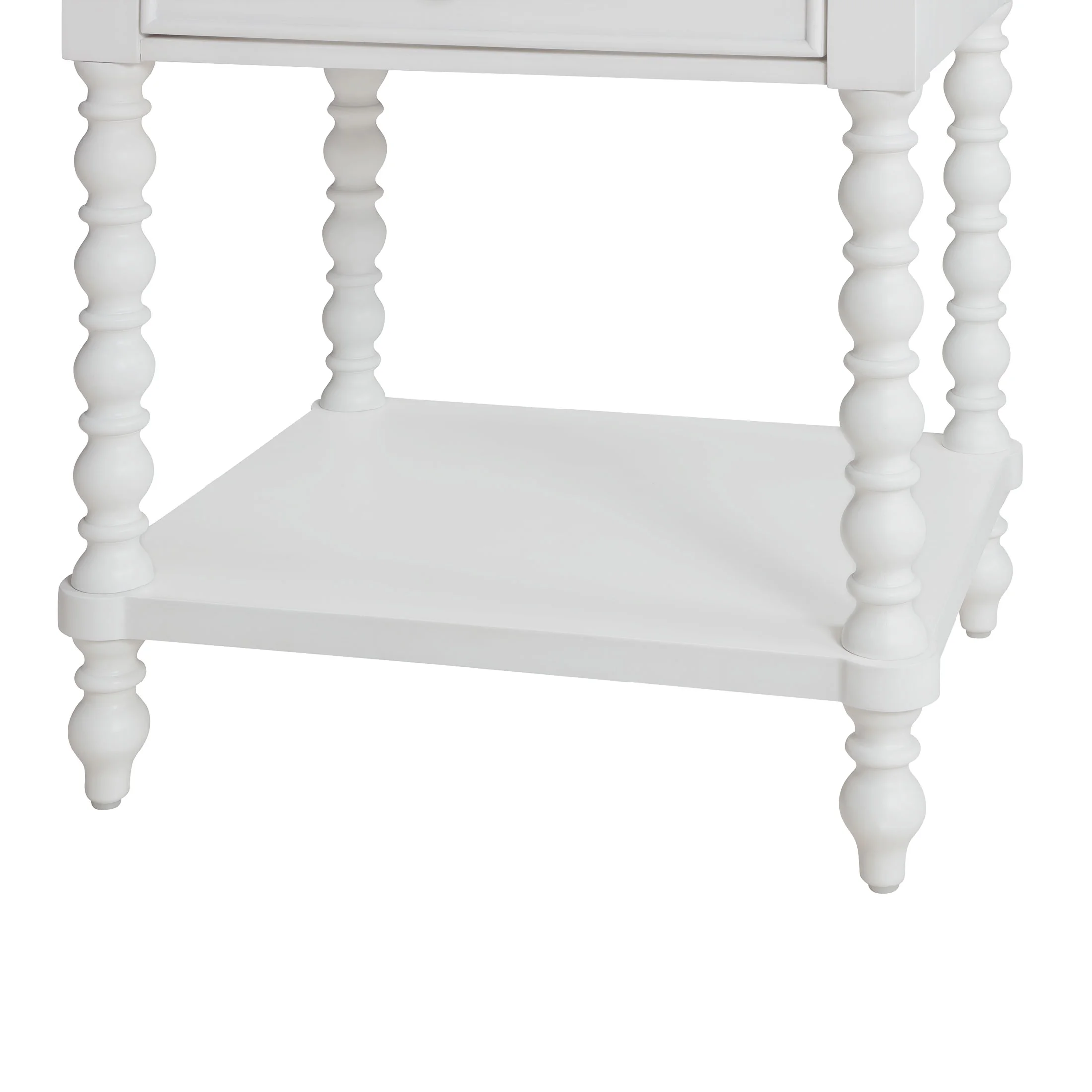 Pioneer Woman Harper Spindle Nightstand with USB Charging Ports, Adults and Teens, White Finish - Image 9