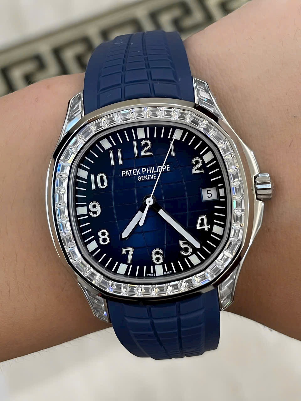 Patek Philippe Replica Watches Aquanaut 5168G Blue Rubber Strap GR Factory 42mm - Top club