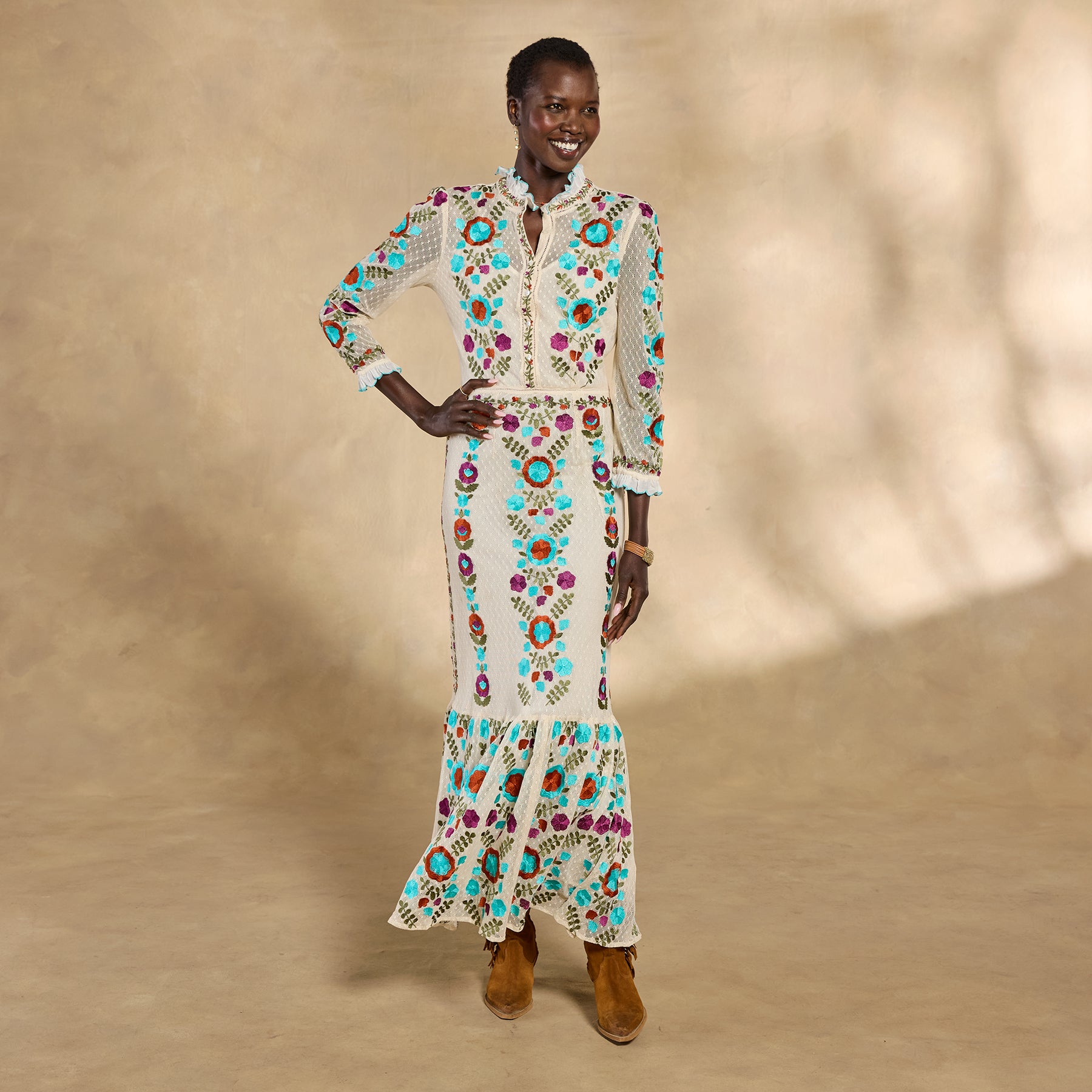 Ary Embroidered Maxi Dress - Sundance Clothing