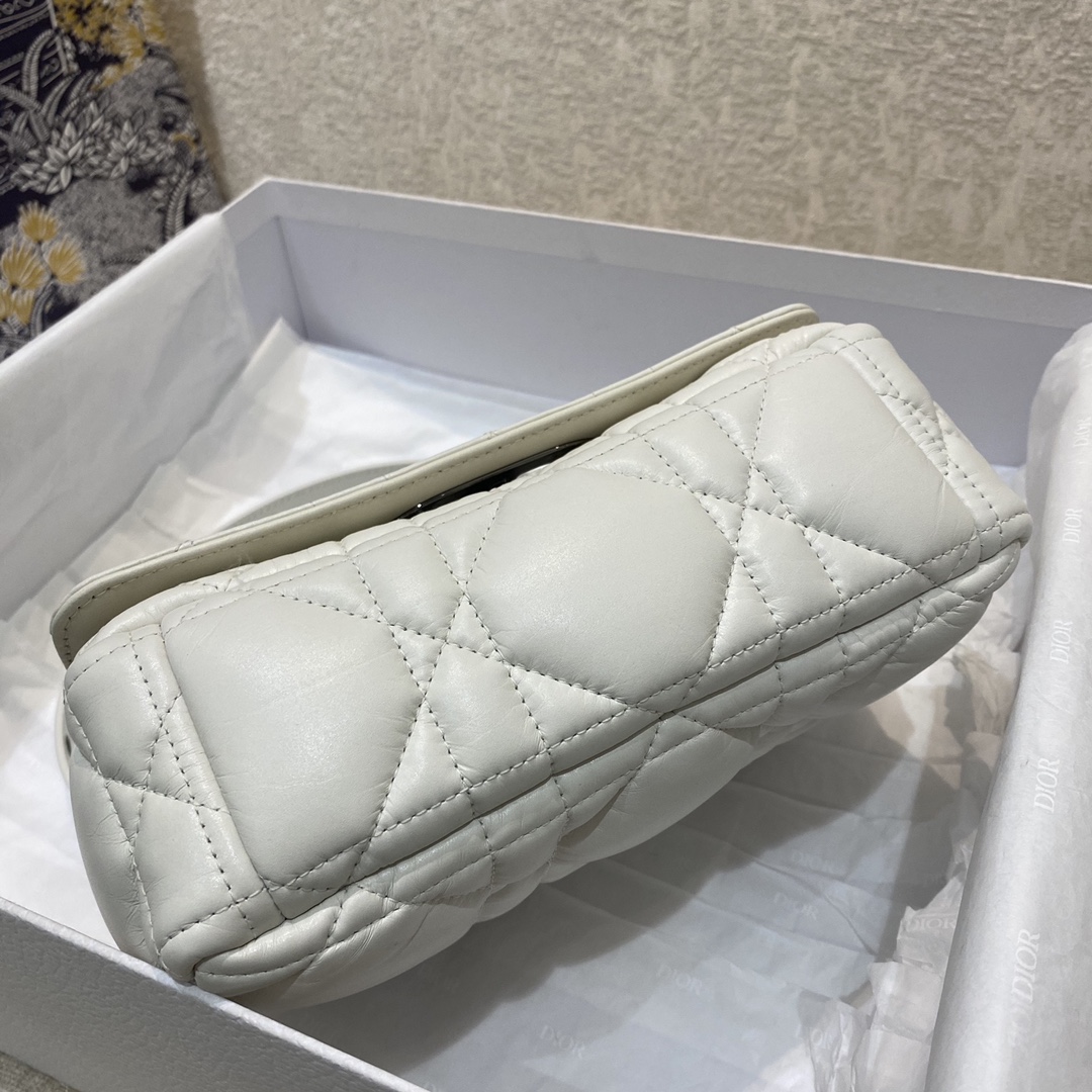 Christian Dior Mini Dior Caro Bag Latte Matte Padded Macrocannage, Latte White, For Women Women’s Handbags, Crossbody Bags, 20cm CD1:1High-quality replica