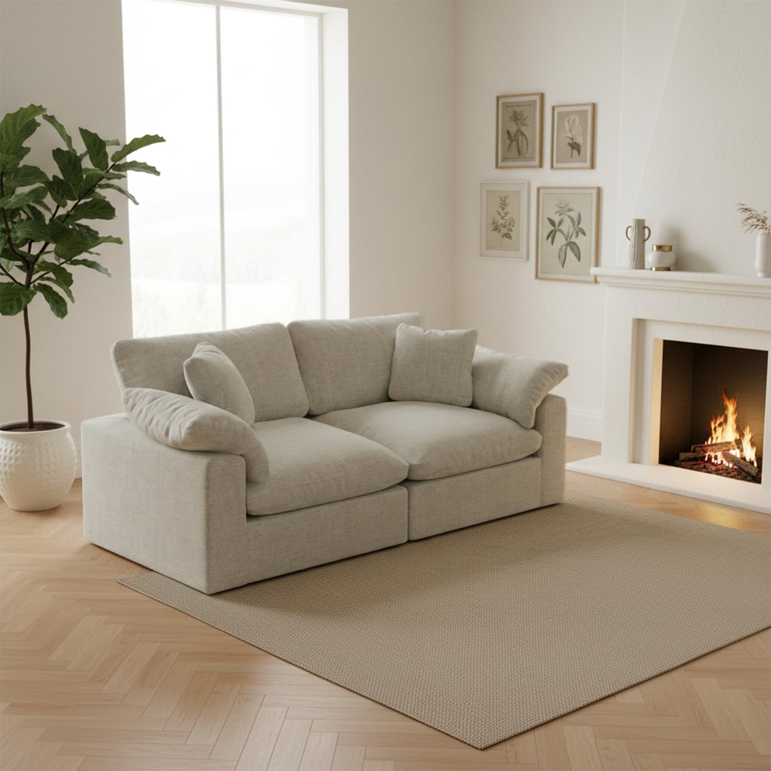 Modular Sectional Sofa Cloud Couch,78.6