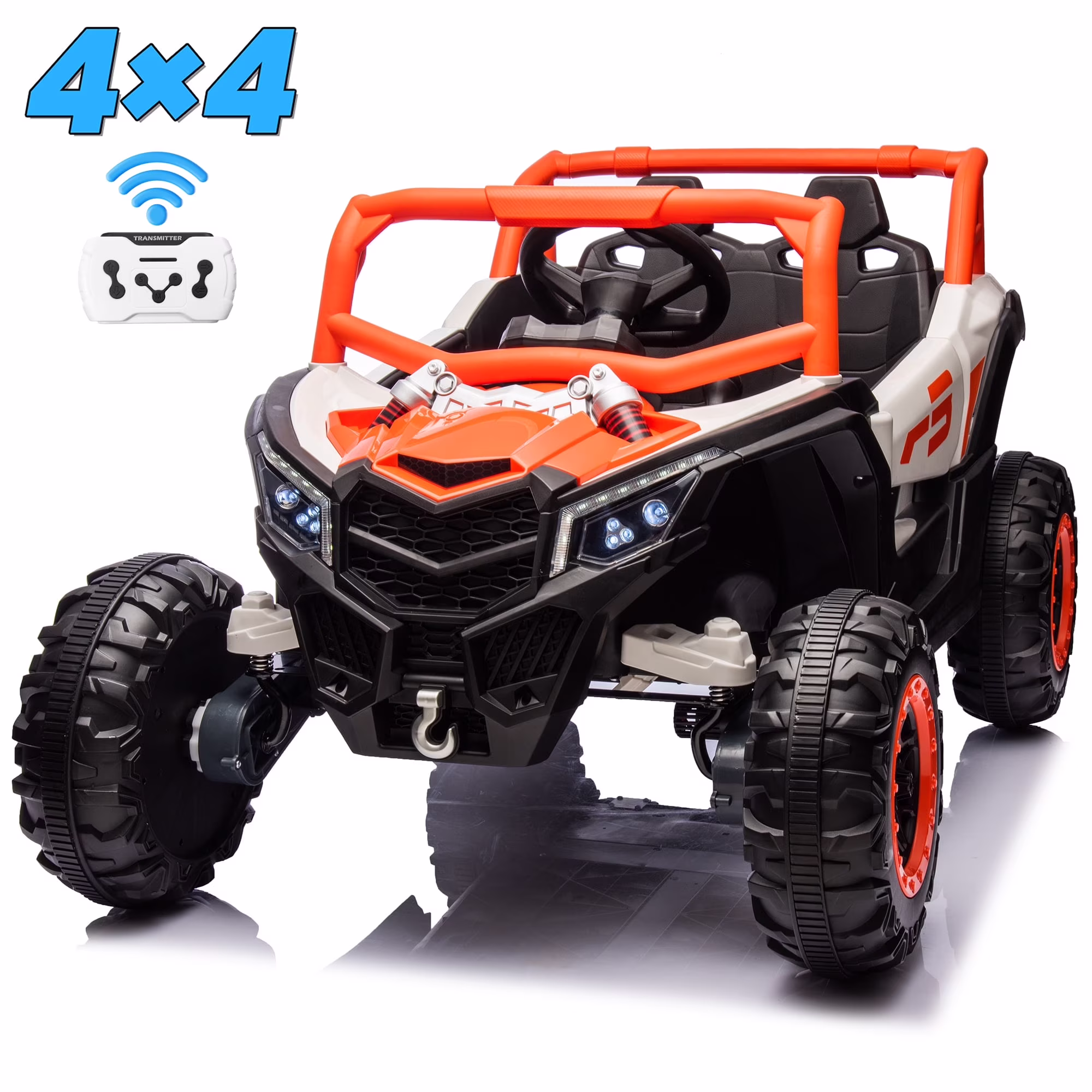 Joyracer 4WD 24 Volt Ride on Toys, 2 Seater Power Car wheels UTV with 800W Motors, Remote Control, Bluetooth Music, Spring Suspension, LED Light, Pink - Image 3