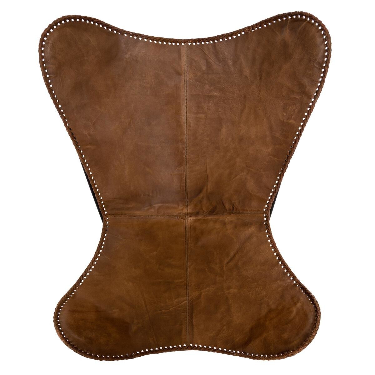 Slipcover "Dario" Leather, Cognac brown