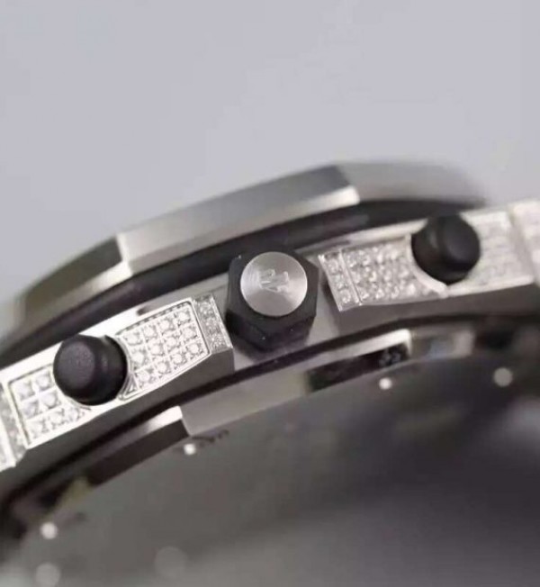 Replica Audemars Piguet JF Royal Oak Offshore SS Full Paved Diamonds A7750 - Top club