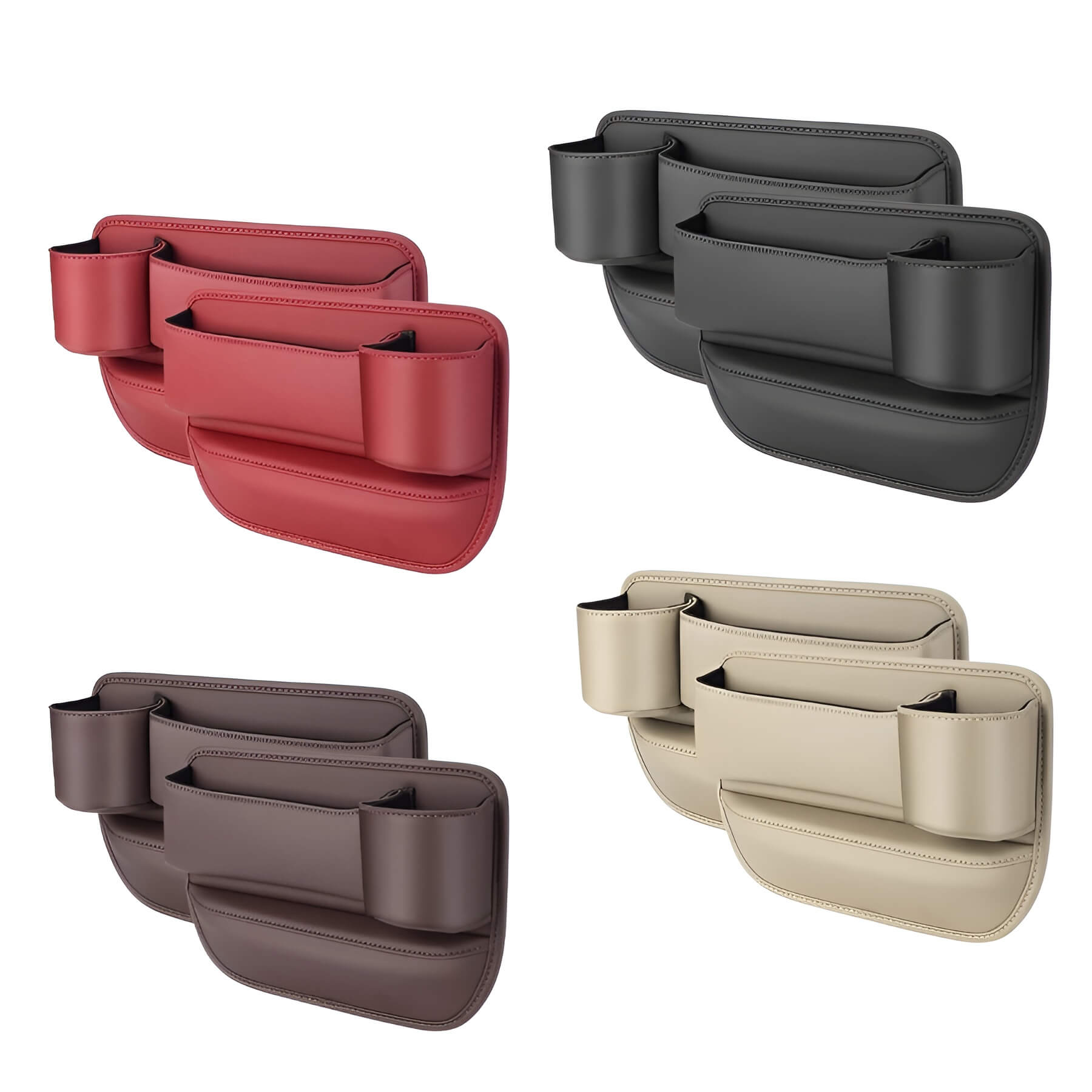 Ruimtebesparende Autostoelorganizer met Bekerhouder – Universele Compatibiliteit