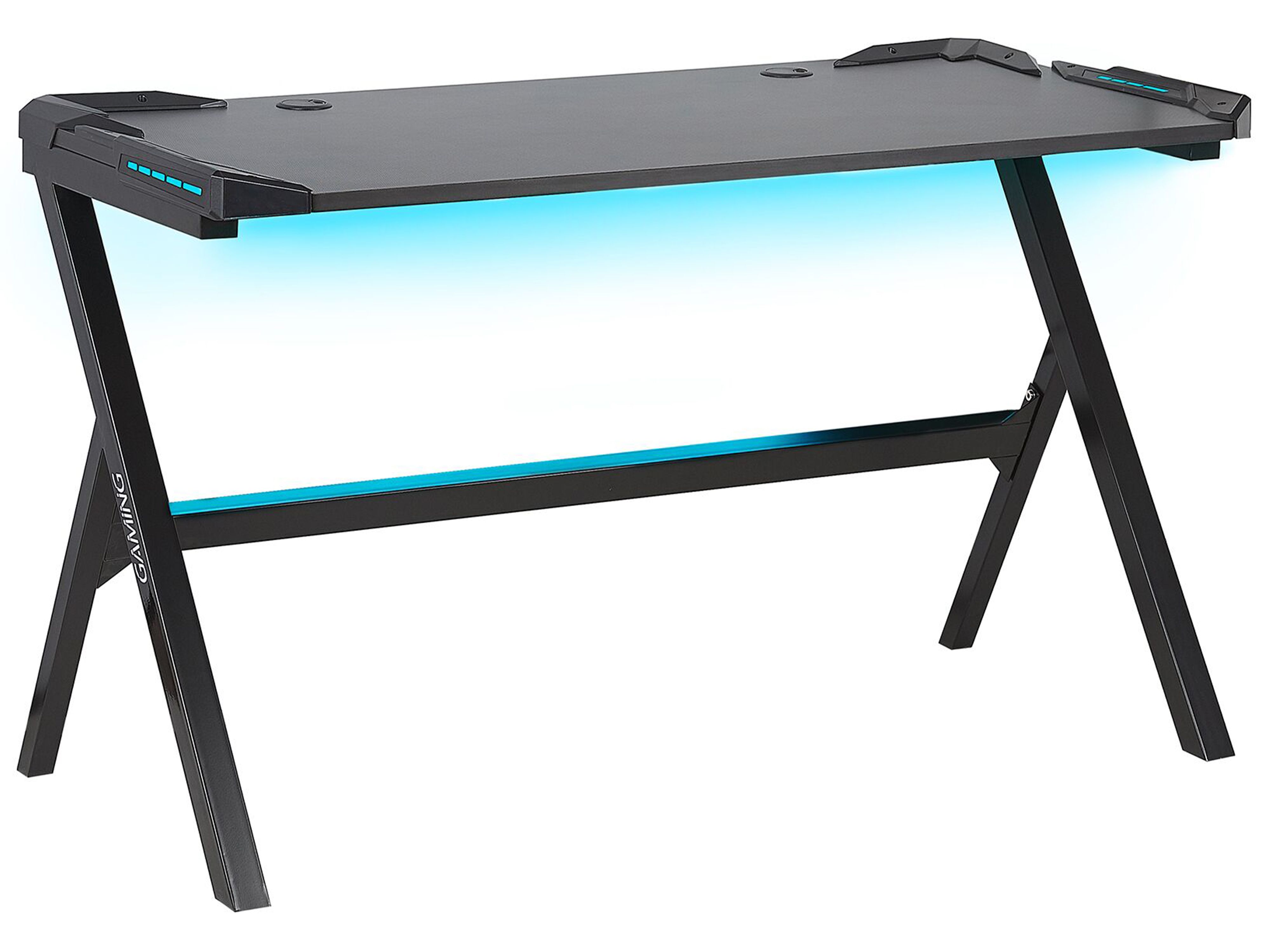 Gaming Desk DANVERS Black 120 cm 60 cm RGB LED