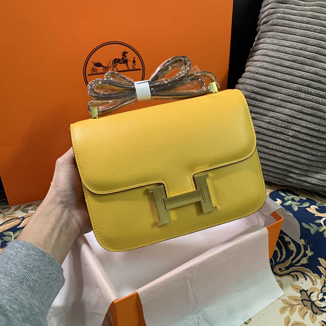 Replica Hermes Aaa-Constance Handbag 24Cm 19Cm Black/White/Pink1:1High-quality replica