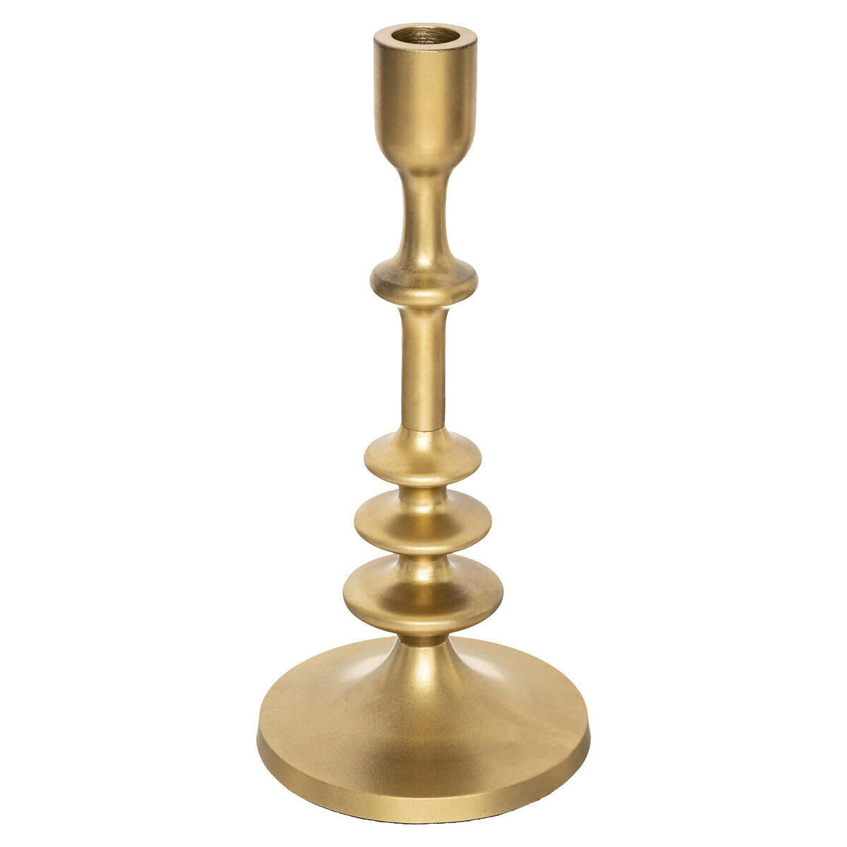 Candlestick "Feel", metal Gilt, H.26 cm