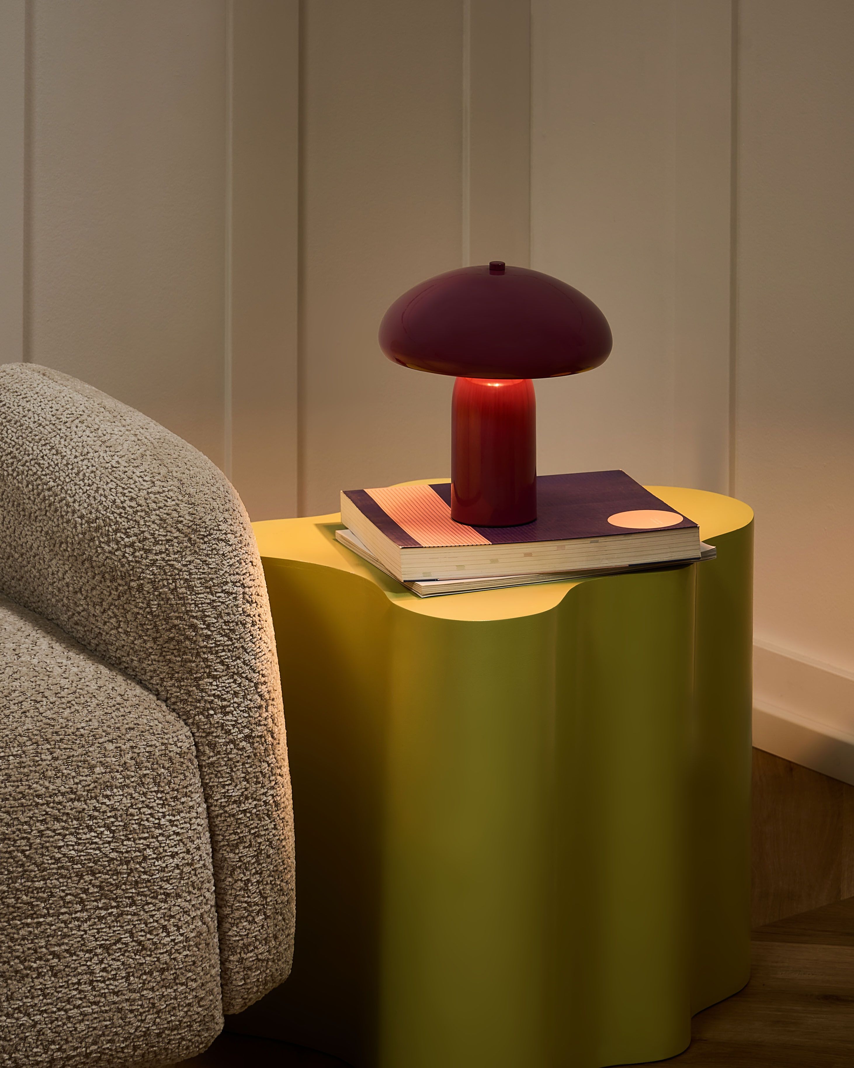 Table Lamp SANYA Metal Burgundy