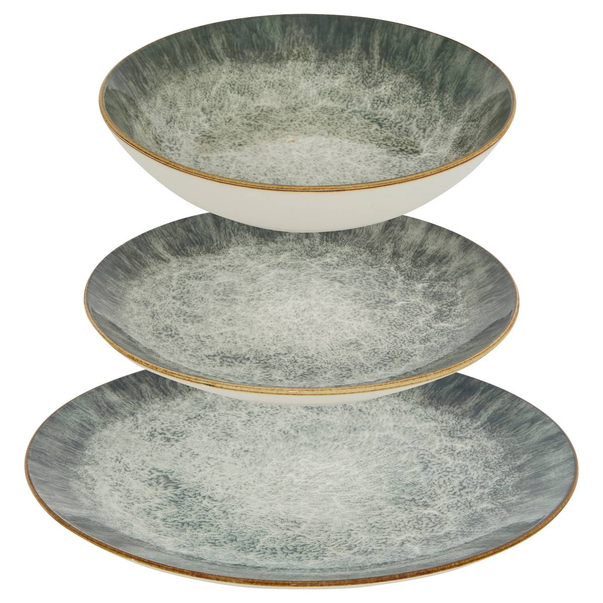 Dinner service "Juliette" Porcelain, 12 pieces, Green