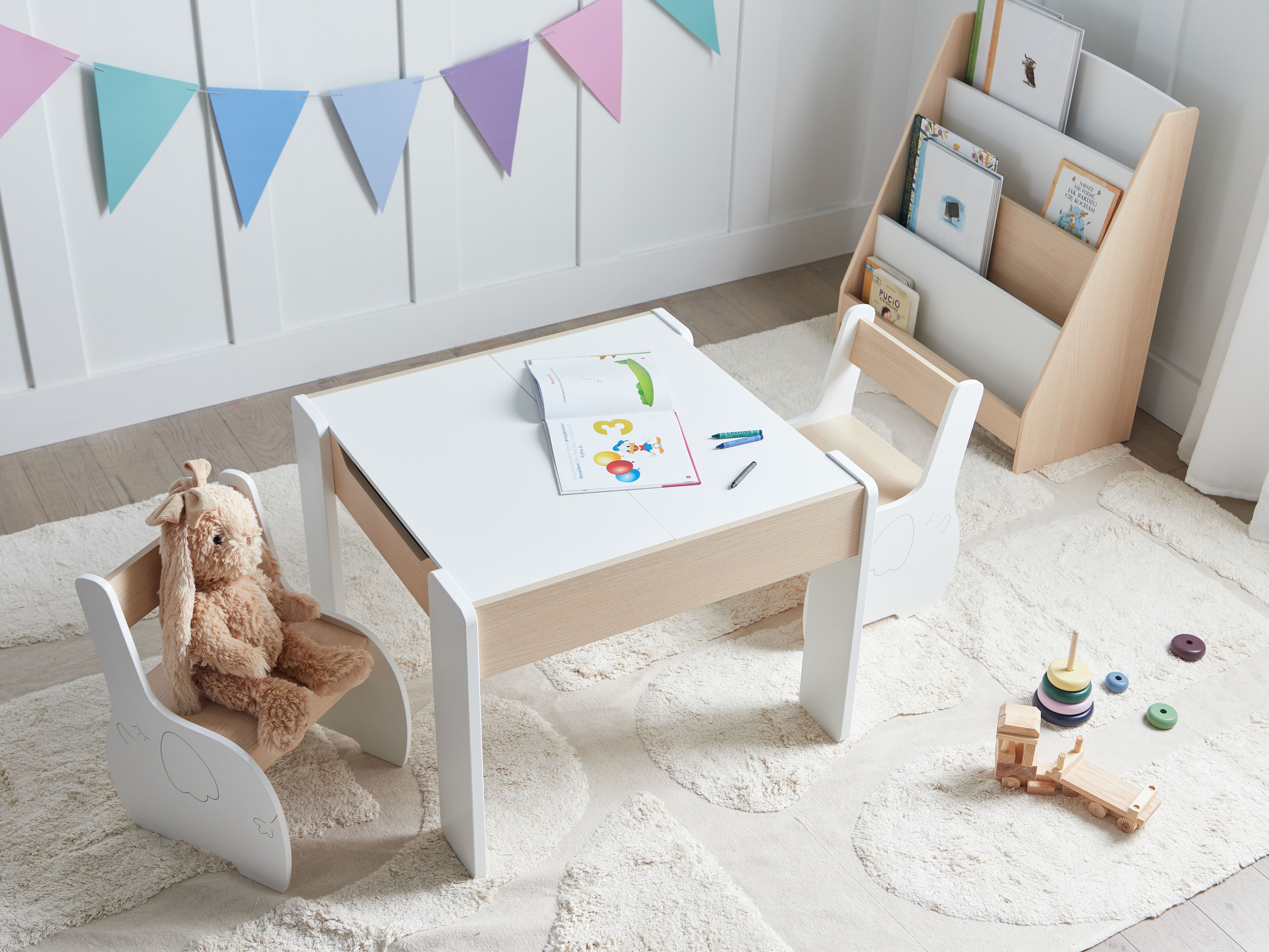 Kids Table with Chairs LOYD White
