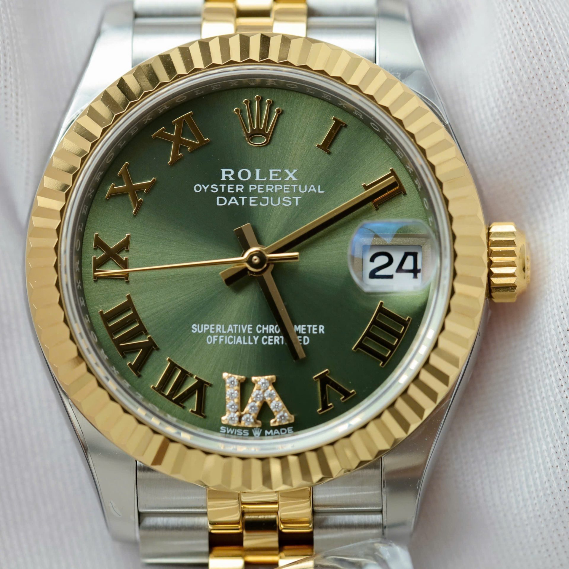Rolex DateJust Best Replica Watch Green Dial Jubilee Strap THB Factory 31mm - Top club