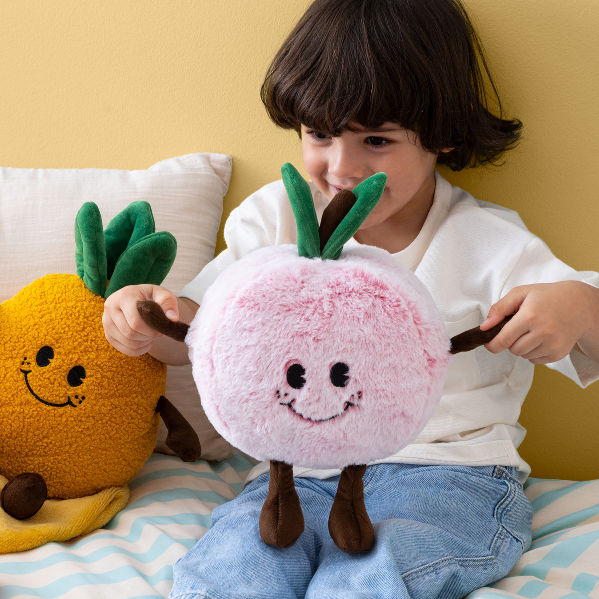 Peach plush "Peachy" Rose, H. 20 cm