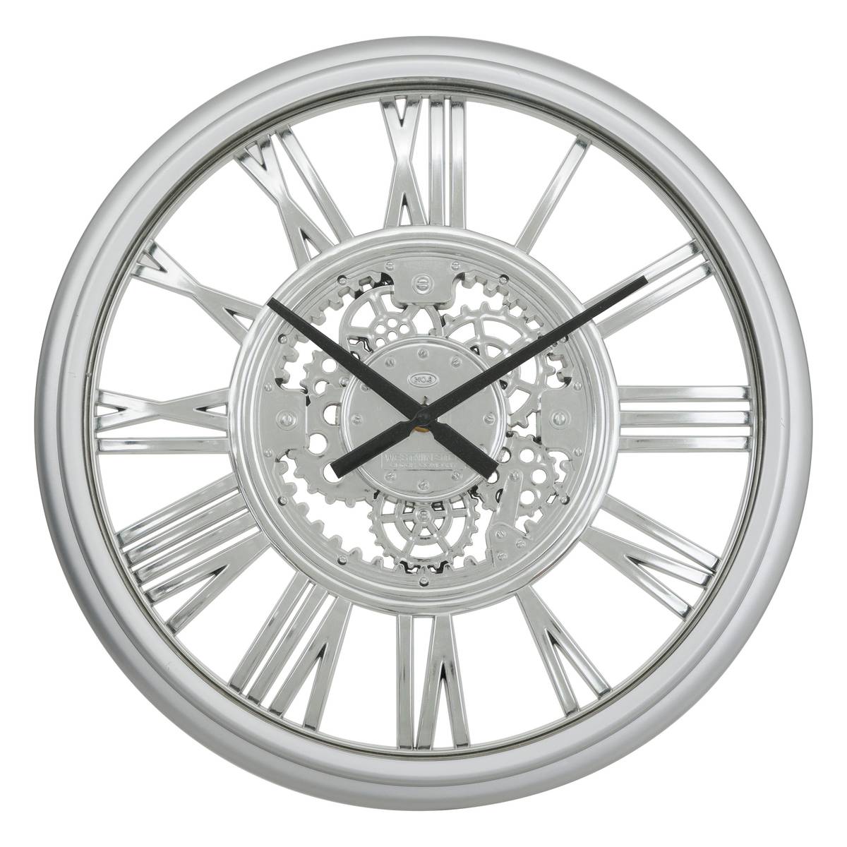 Clock "Ricky" Silver, D.40 cm
