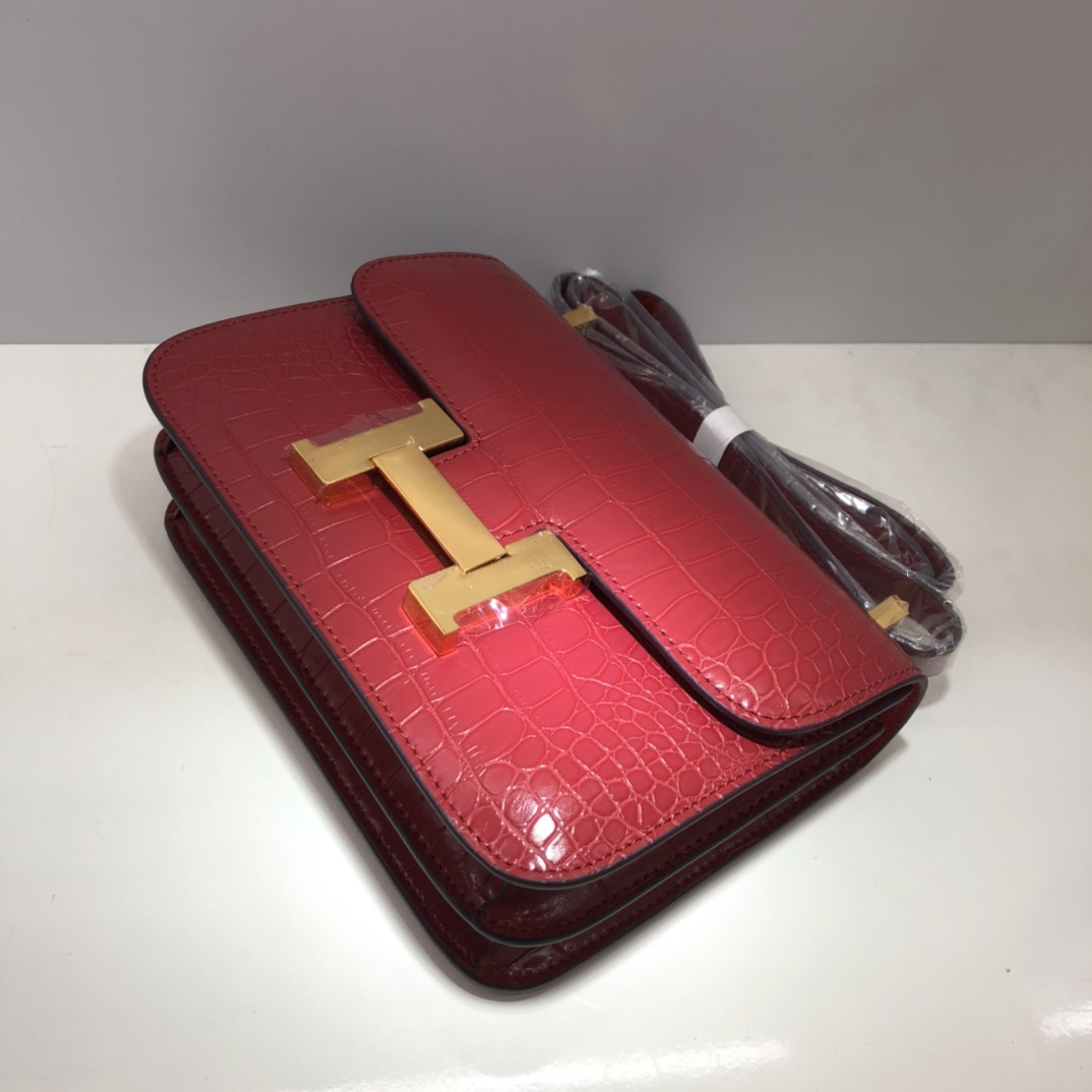 Replica Hermes Constance Crocodile Leather Pattern Cross Body Bag1:1High-quality replica