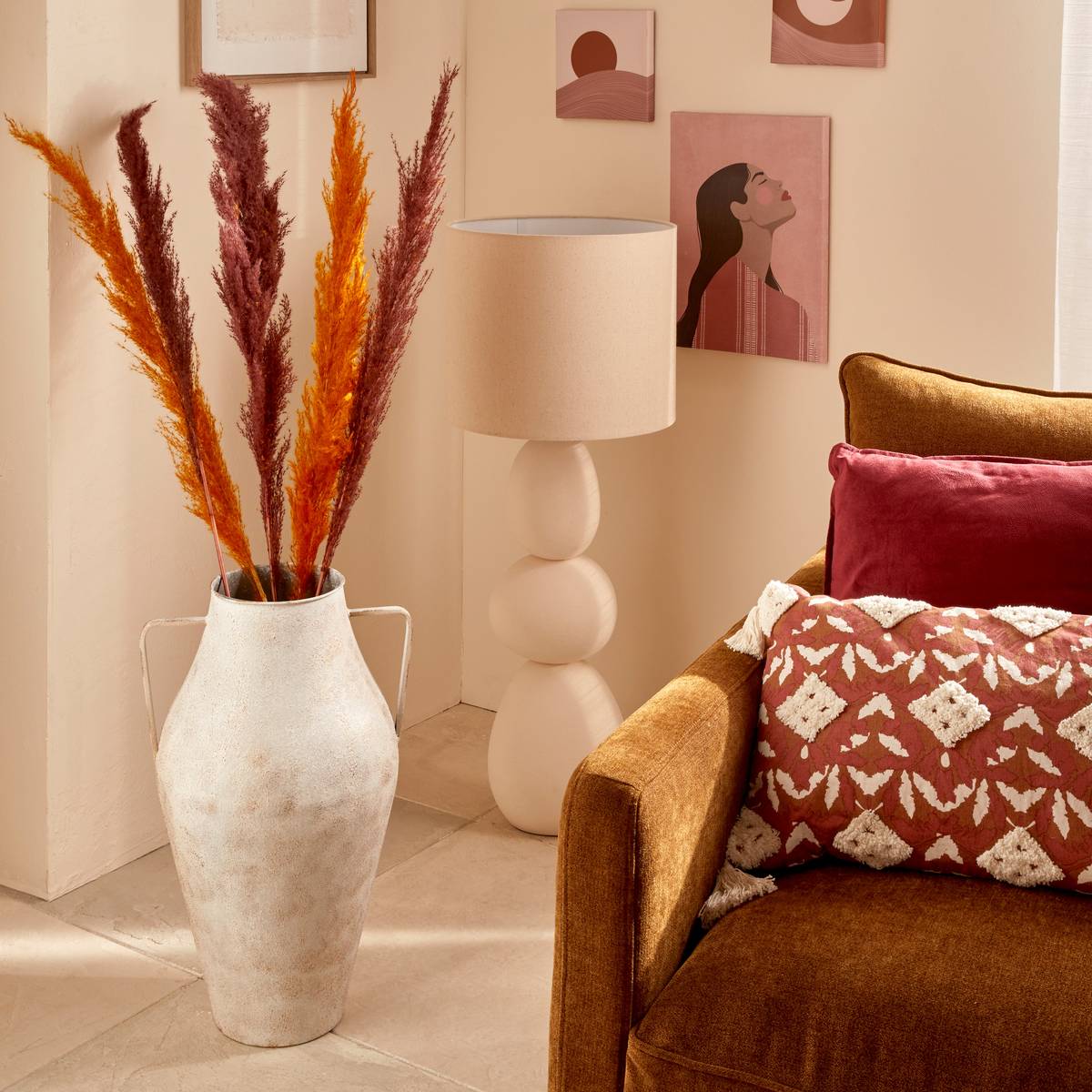 Vase "Glady" Gray, H.58.5 cm