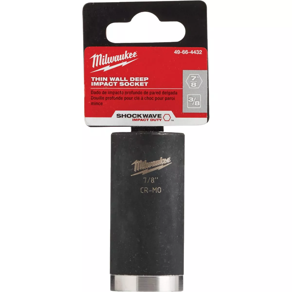 Milwaukee SHOCKWAVE 3/8 In. Drive 7/8 In. 6-Point Deep Standard Impact Socket