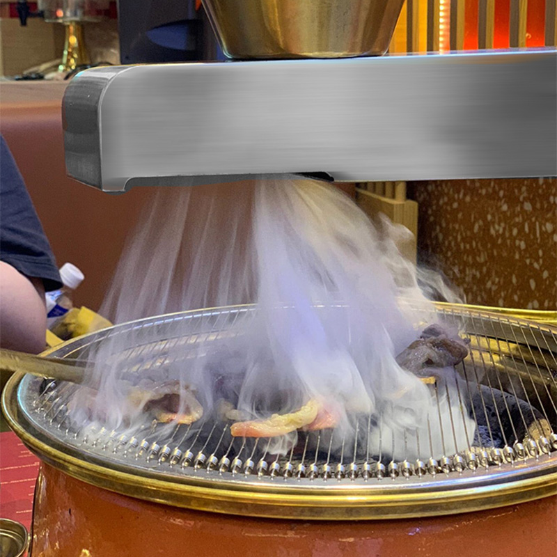 Korean BBQ Vent Smoke Extraction System Pipe Elbow Tube Stainless Steel Curved Barbecue Accessories for Restaurant