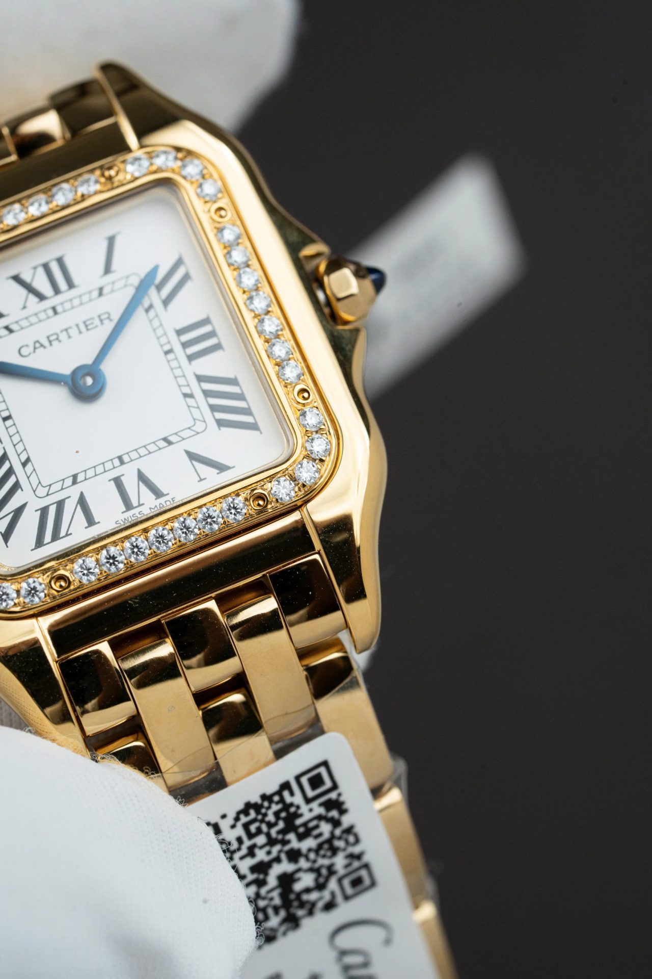 Cartier Panthere WJPN0015 White Dial Replica Watch Bezel Diamonds Moissanite 27x37mm - Top club