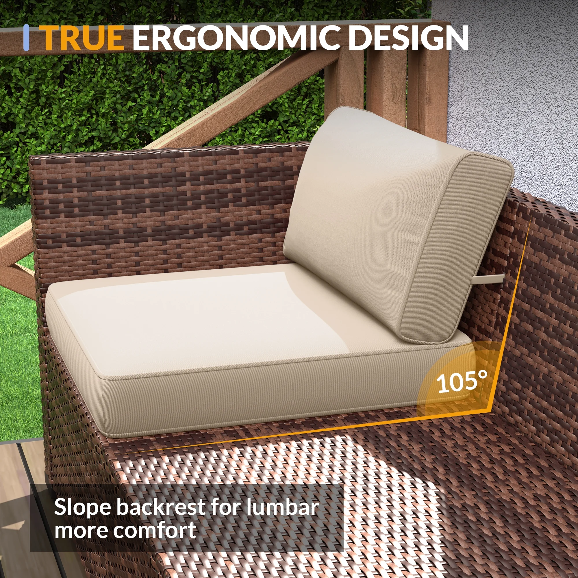 ELPOSUN 7 Pieces Patio Furniture Set, Outdoor Furniture Sectional Rattan Sofa for Backyard Garden Dark Grey - Image 23