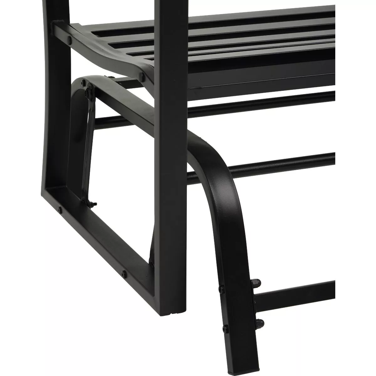Outdoor Expressions Black Metal 50 In. Patio Glider