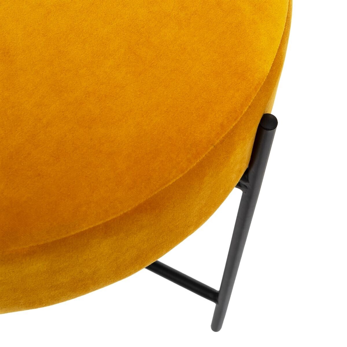 Stool "Arty" Velvet, Mustard Yellow